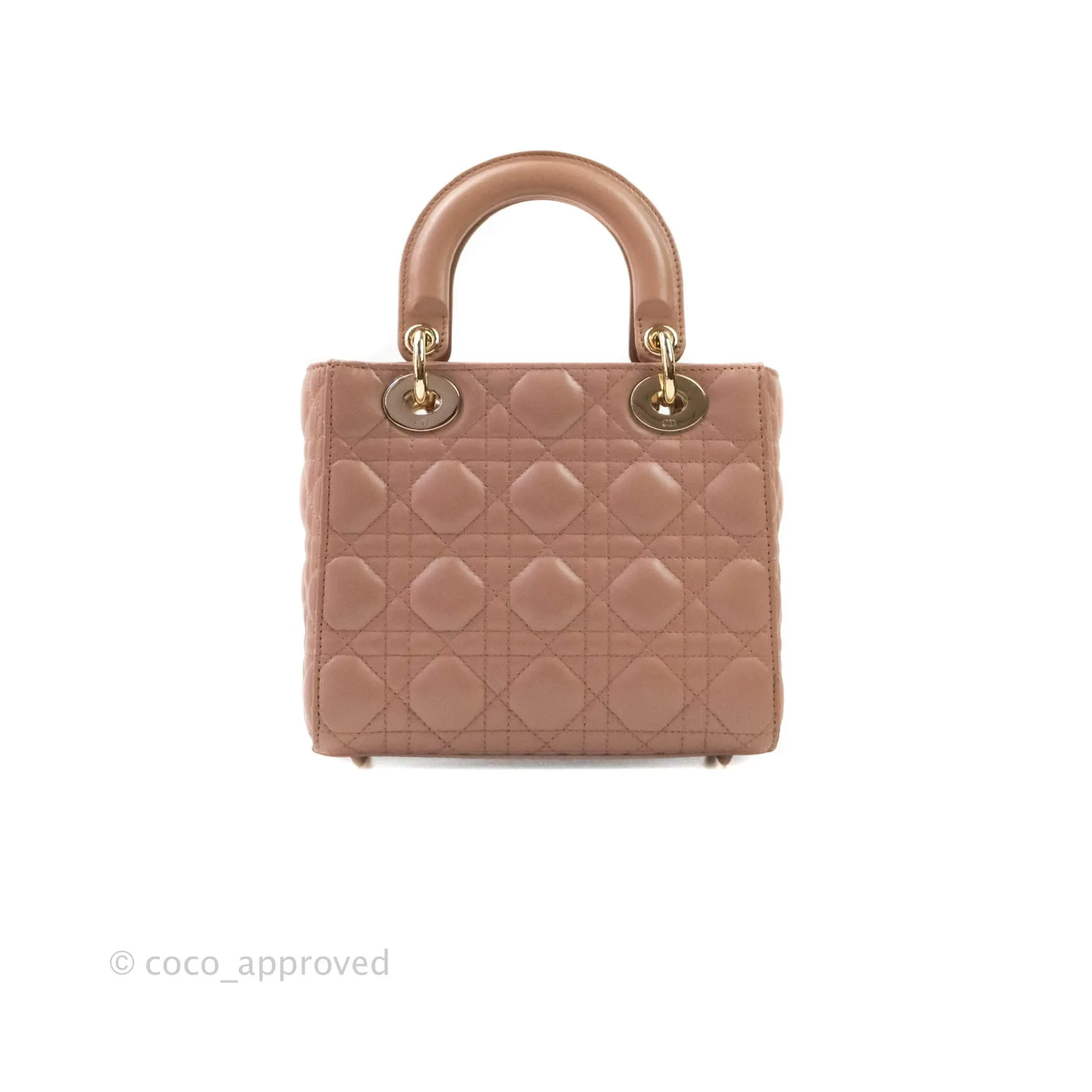 Christian Dior Lambskin My ABCDior Lady Dior Dark Beige Gold Hardware