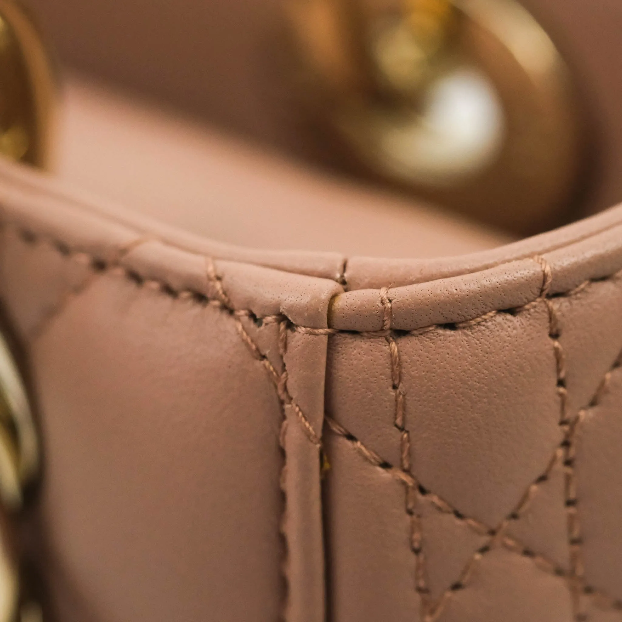 Christian Dior Lambskin My ABCDior Lady Dior Fard Gold Hardware