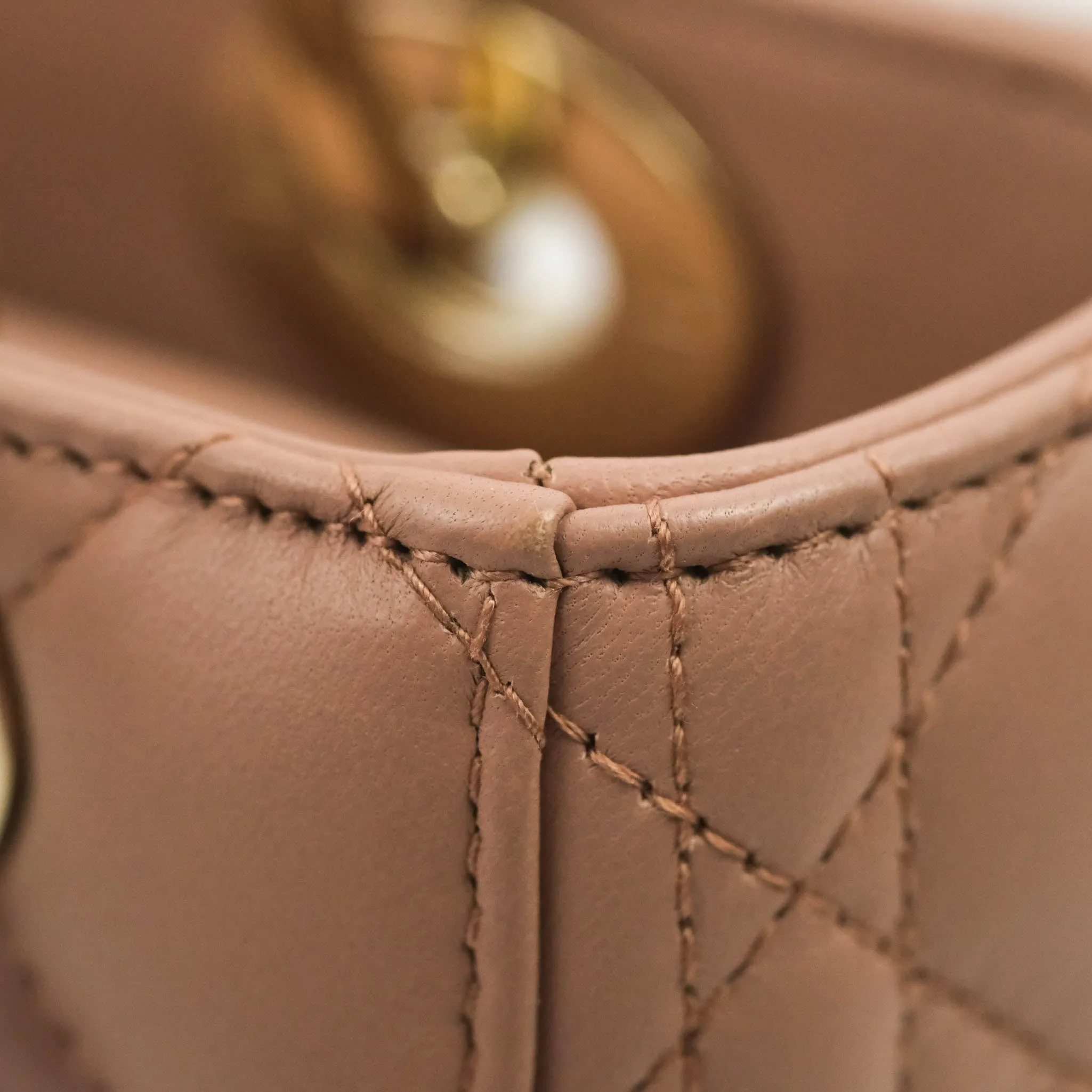 Christian Dior Lambskin My ABCDior Lady Dior Fard Gold Hardware