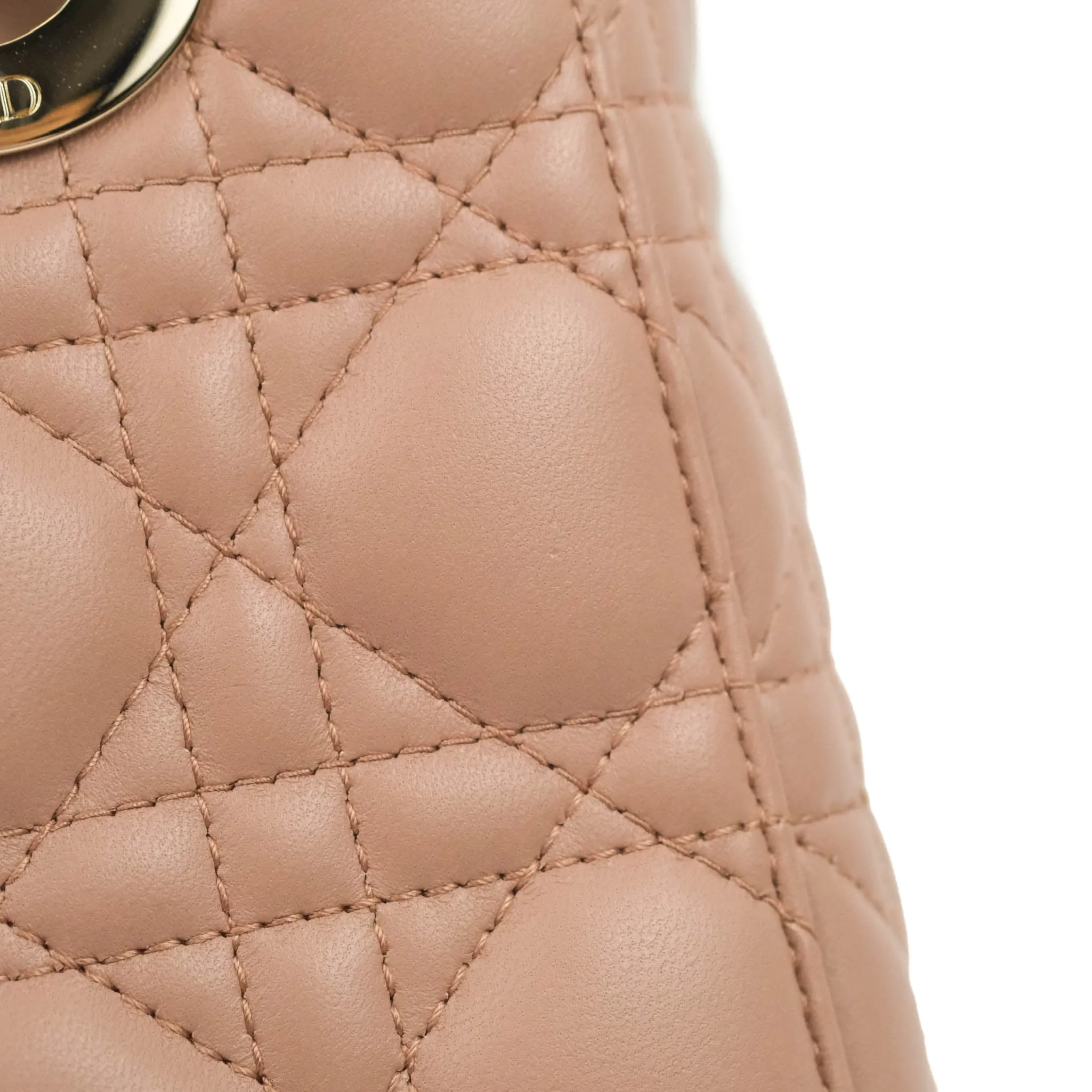Christian Dior Lambskin My ABCDior Lady Dior Fard Gold Hardware