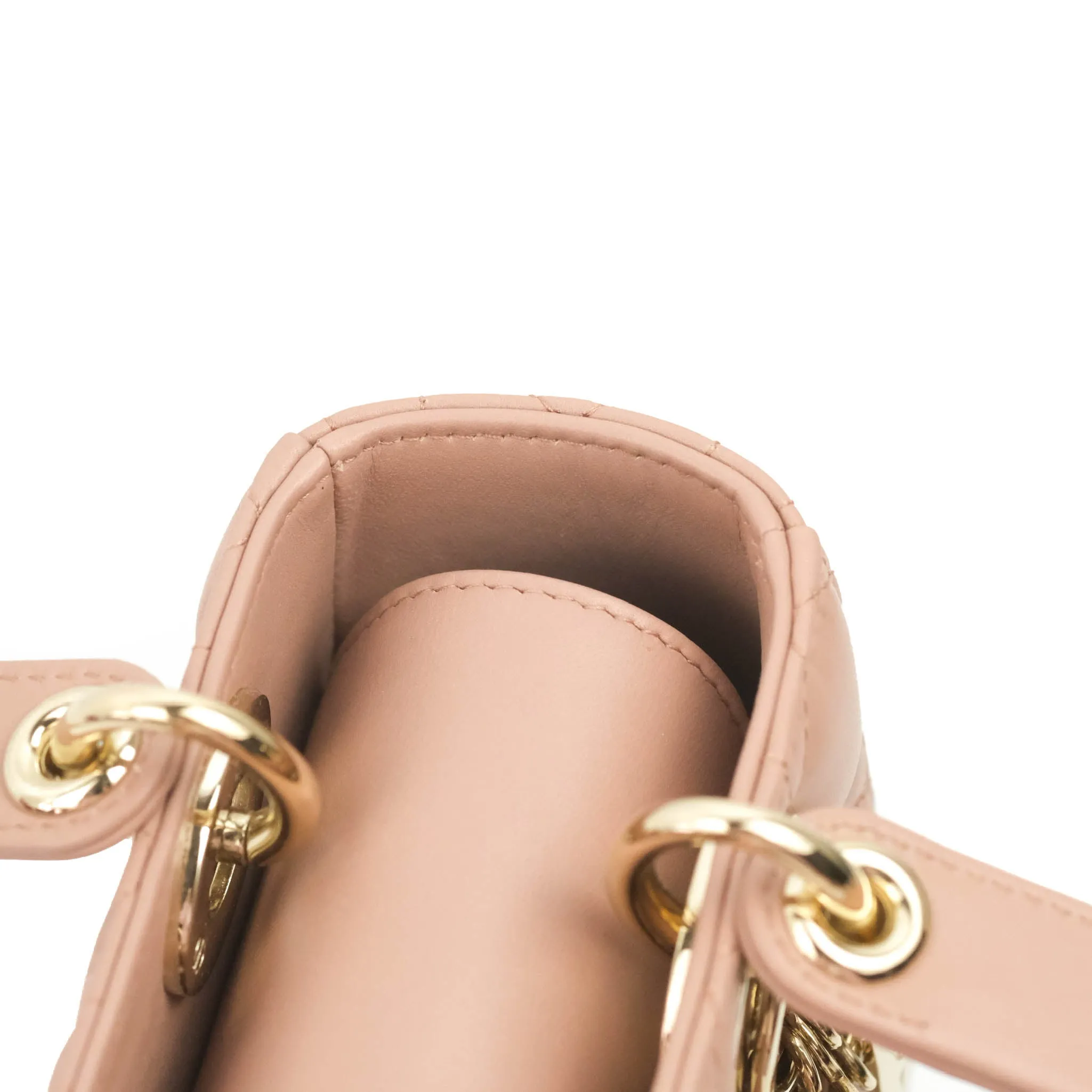 Christian Dior Lambskin My ABCDior Lady Dior Fard Gold Hardware
