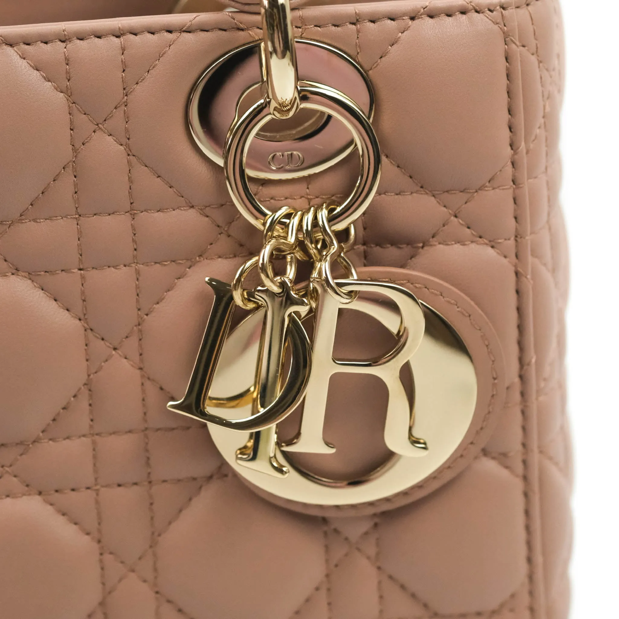 Christian Dior Lambskin My ABCDior Lady Dior Fard Gold Hardware