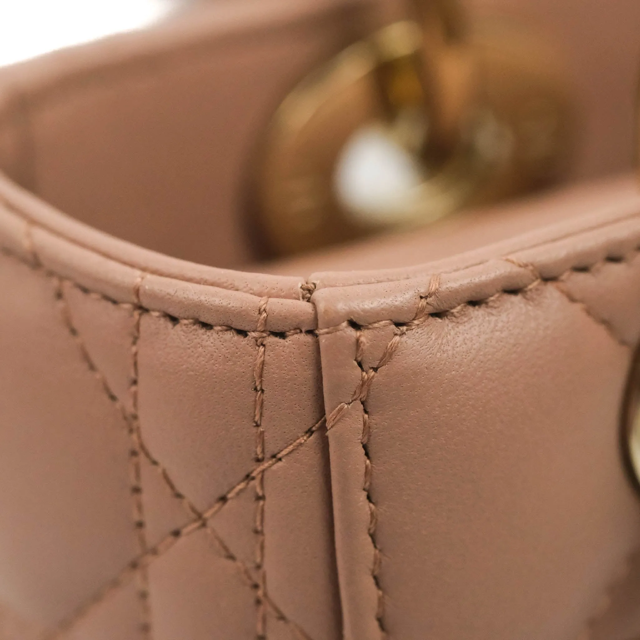 Christian Dior Lambskin My ABCDior Lady Dior Fard Gold Hardware
