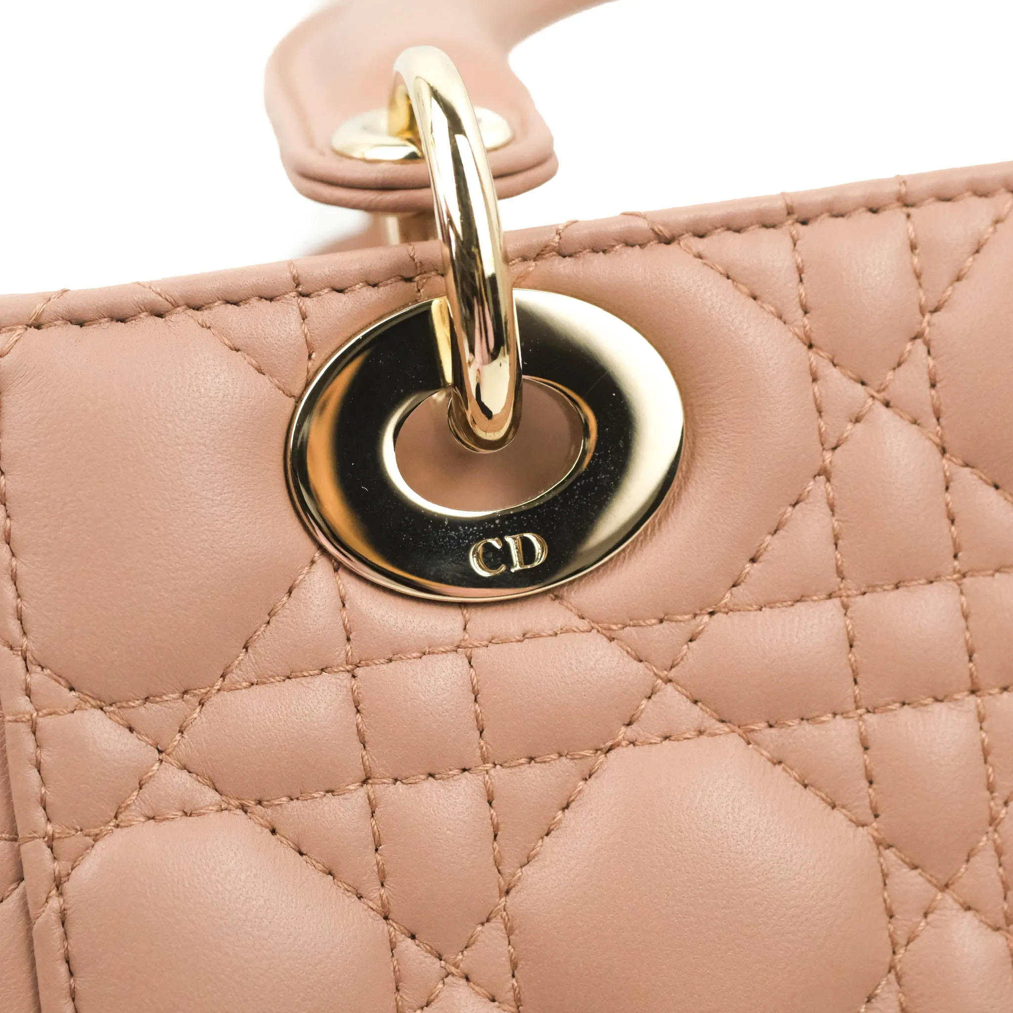 Christian Dior Lambskin My ABCDior Lady Dior Fard Gold Hardware