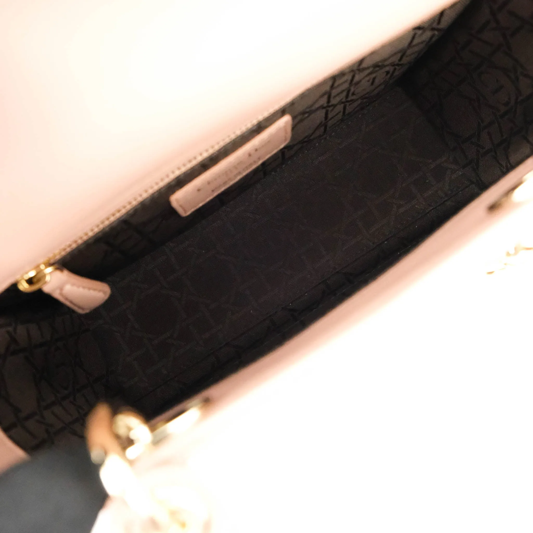 Christian Dior Lambskin My ABCDior Lady Dior Fard Gold Hardware