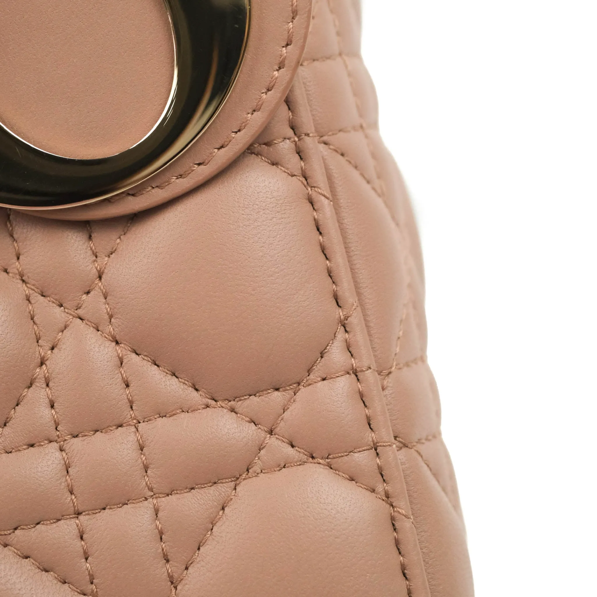 Christian Dior Lambskin My ABCDior Lady Dior Fard Gold Hardware