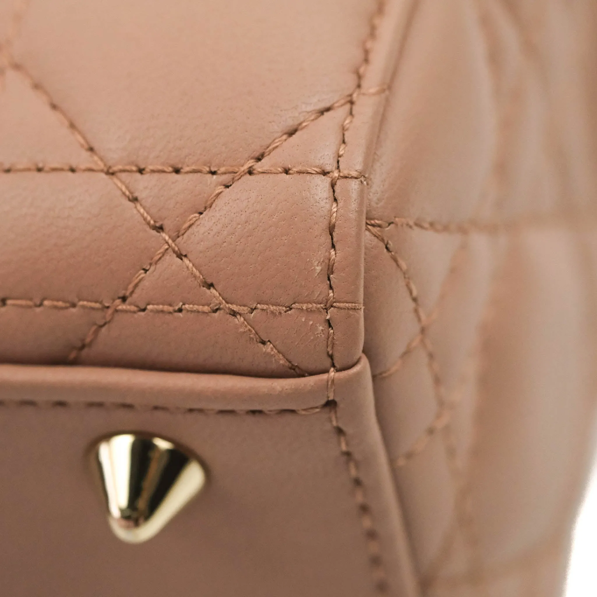 Christian Dior Lambskin My ABCDior Lady Dior Fard Gold Hardware