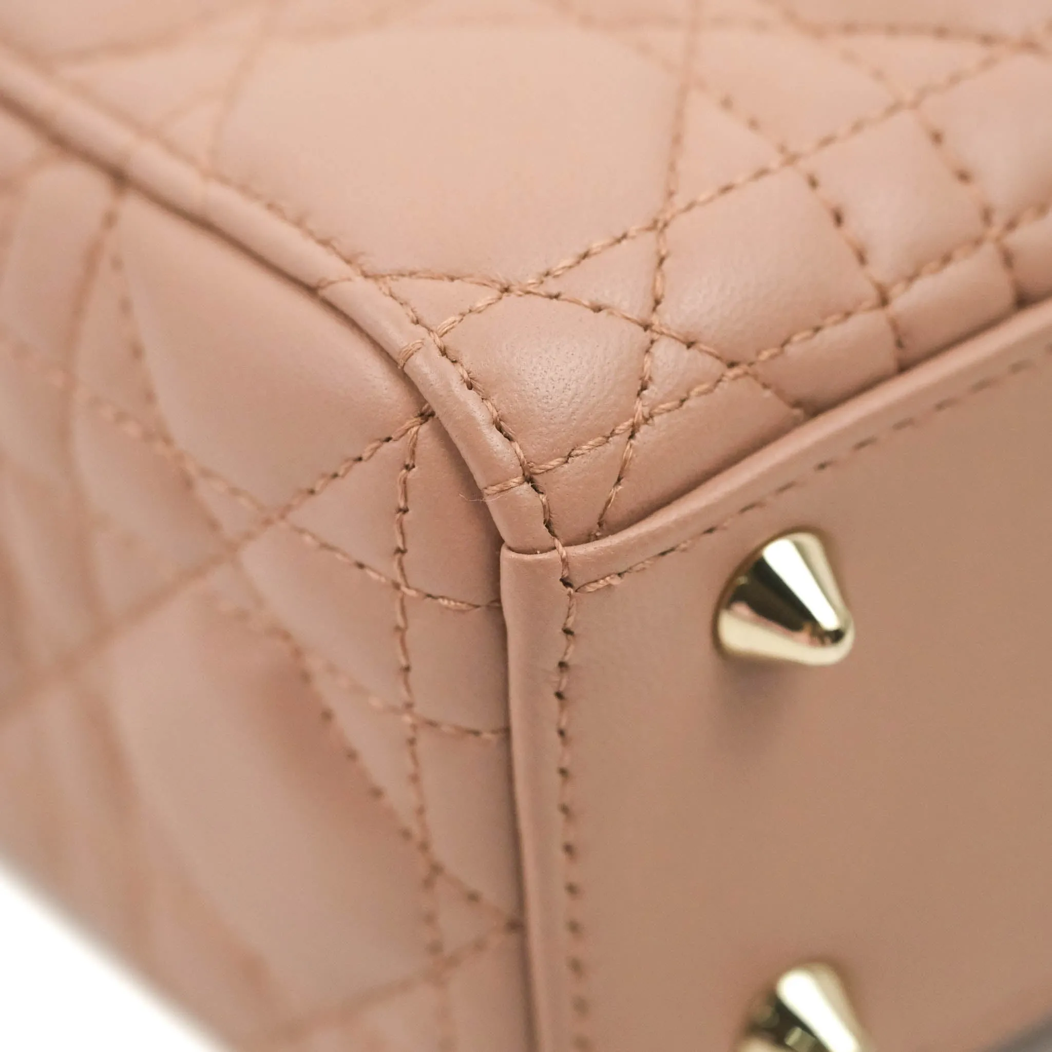 Christian Dior Lambskin My ABCDior Lady Dior Fard Gold Hardware