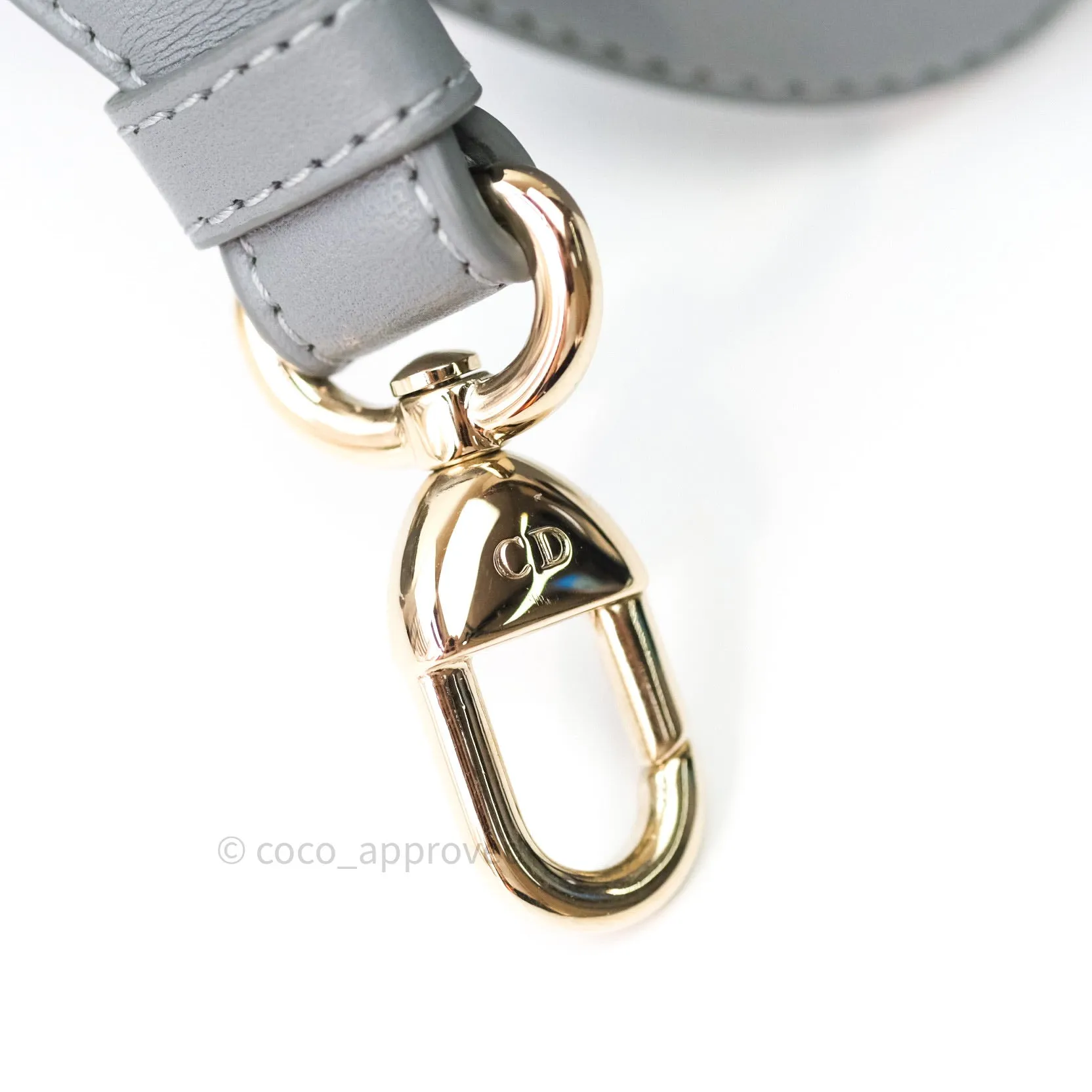Christian Dior Lambskin My ABCDior Lady Dior Grey Gold Hardware