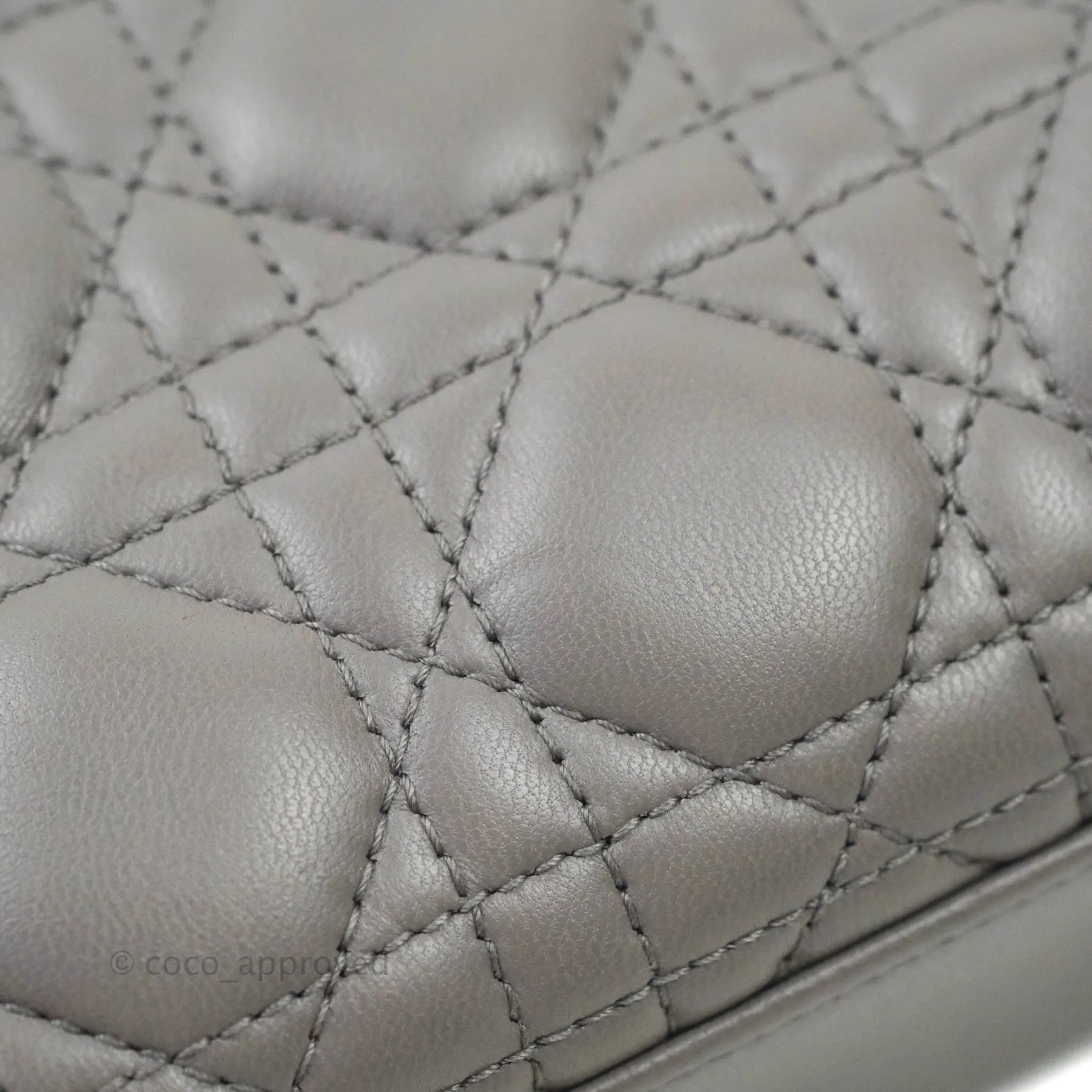 Christian Dior Lambskin My ABCDior Lady Dior Grey Gold Hardware
