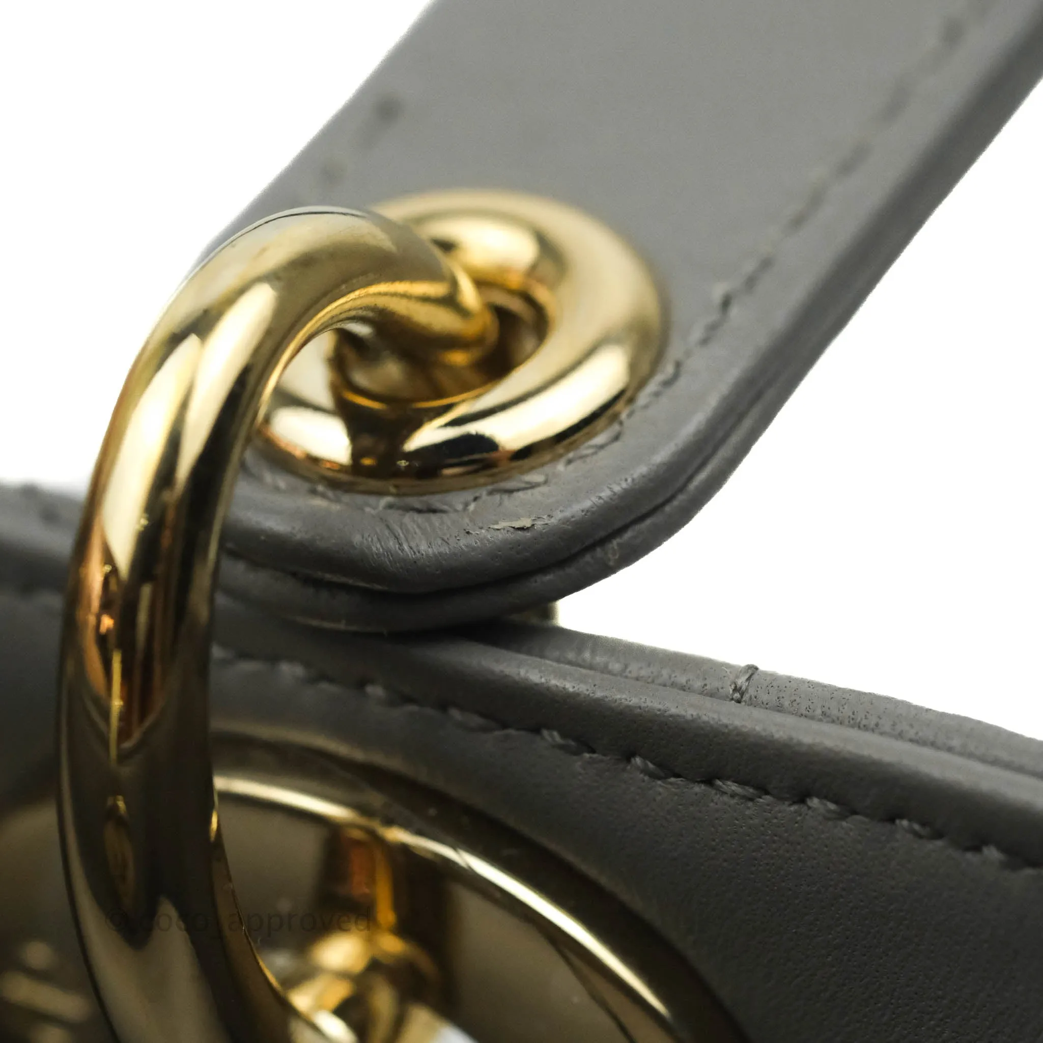 Christian Dior Lambskin My ABCDior Lady Dior Grey Gold Hardware