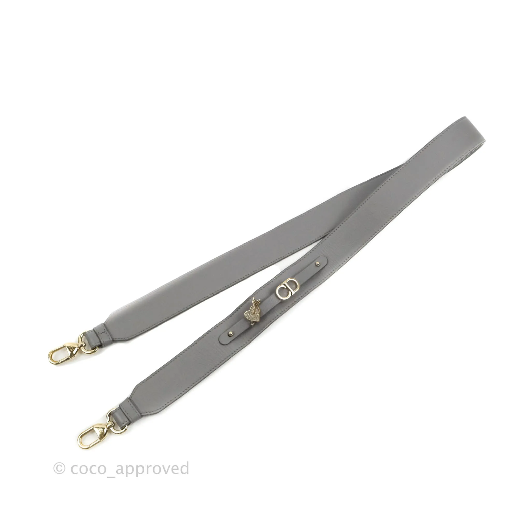 Christian Dior Lambskin My ABCDior Lady Dior Grey Gold Hardware
