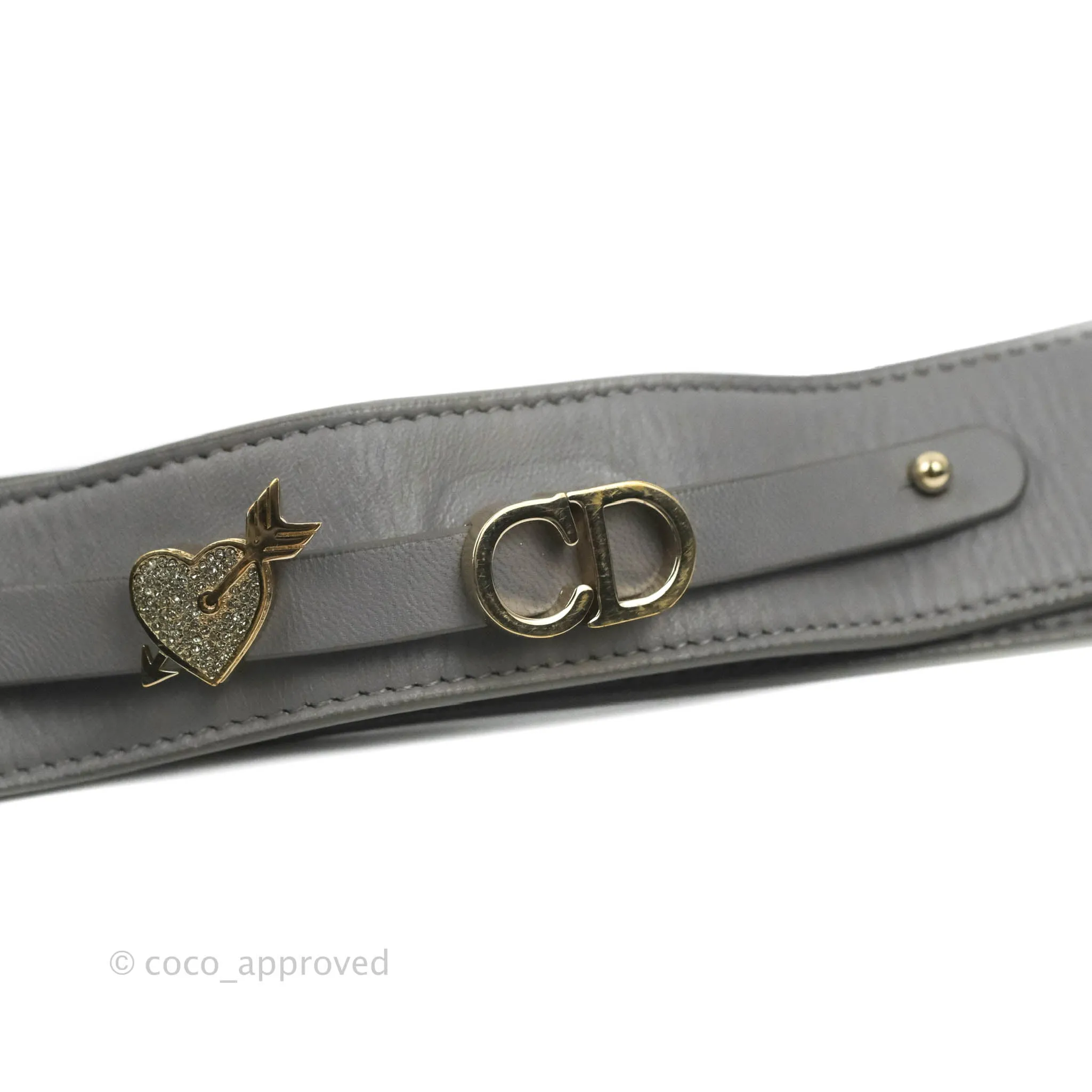 Christian Dior Lambskin My ABCDior Lady Dior Grey Gold Hardware