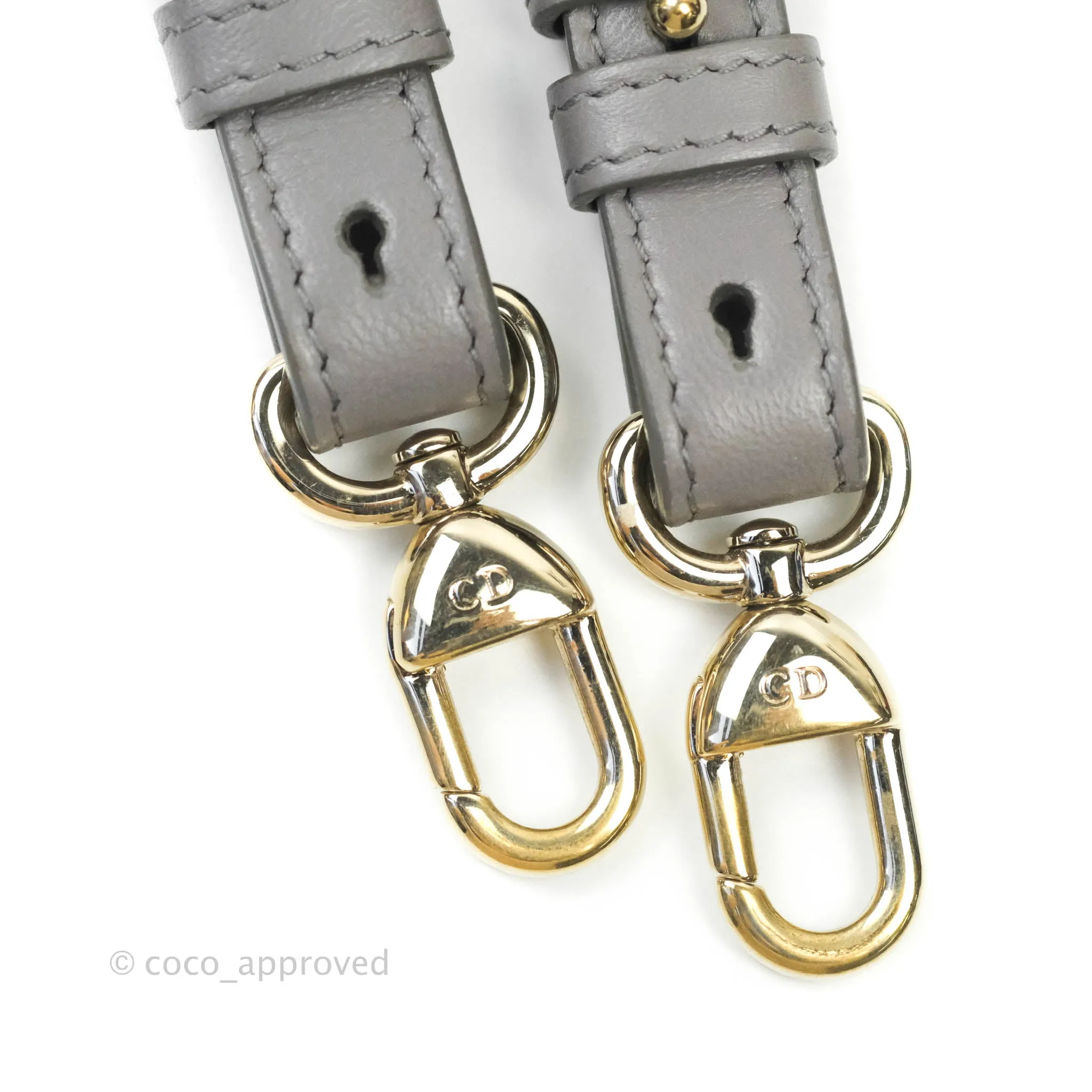 Christian Dior Lambskin My ABCDior Lady Dior Grey Gold Hardware