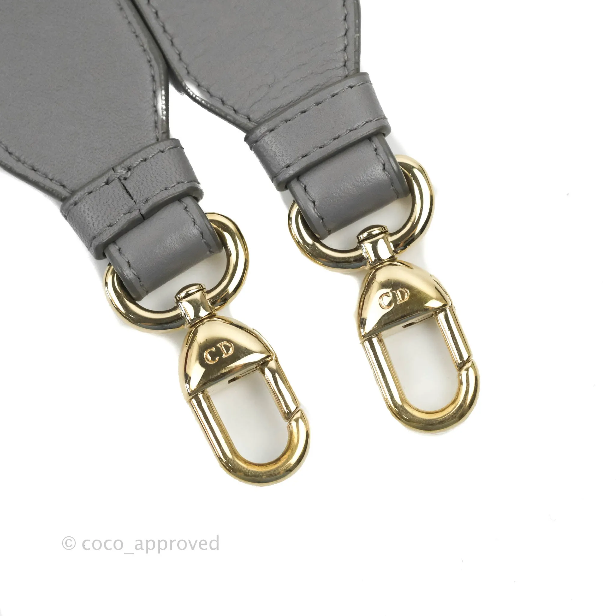 Christian Dior Lambskin My ABCDior Lady Dior Grey Gold Hardware
