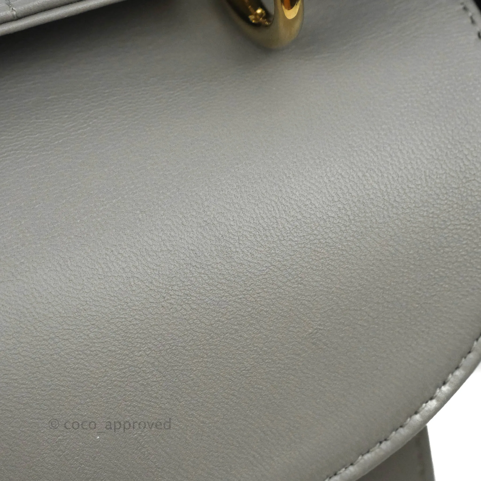 Christian Dior Lambskin My ABCDior Lady Dior Grey Gold Hardware