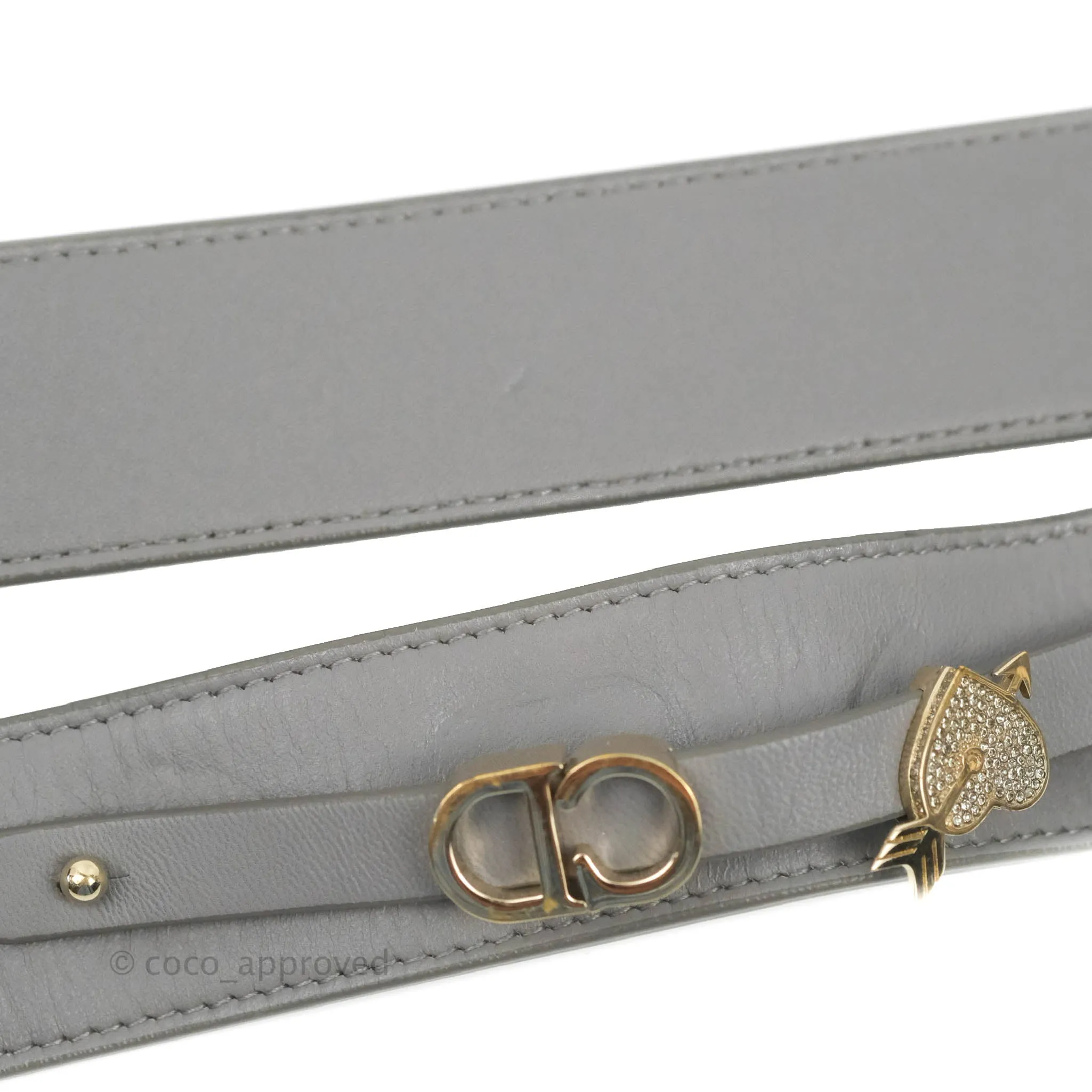 Christian Dior Lambskin My ABCDior Lady Dior Grey Gold Hardware
