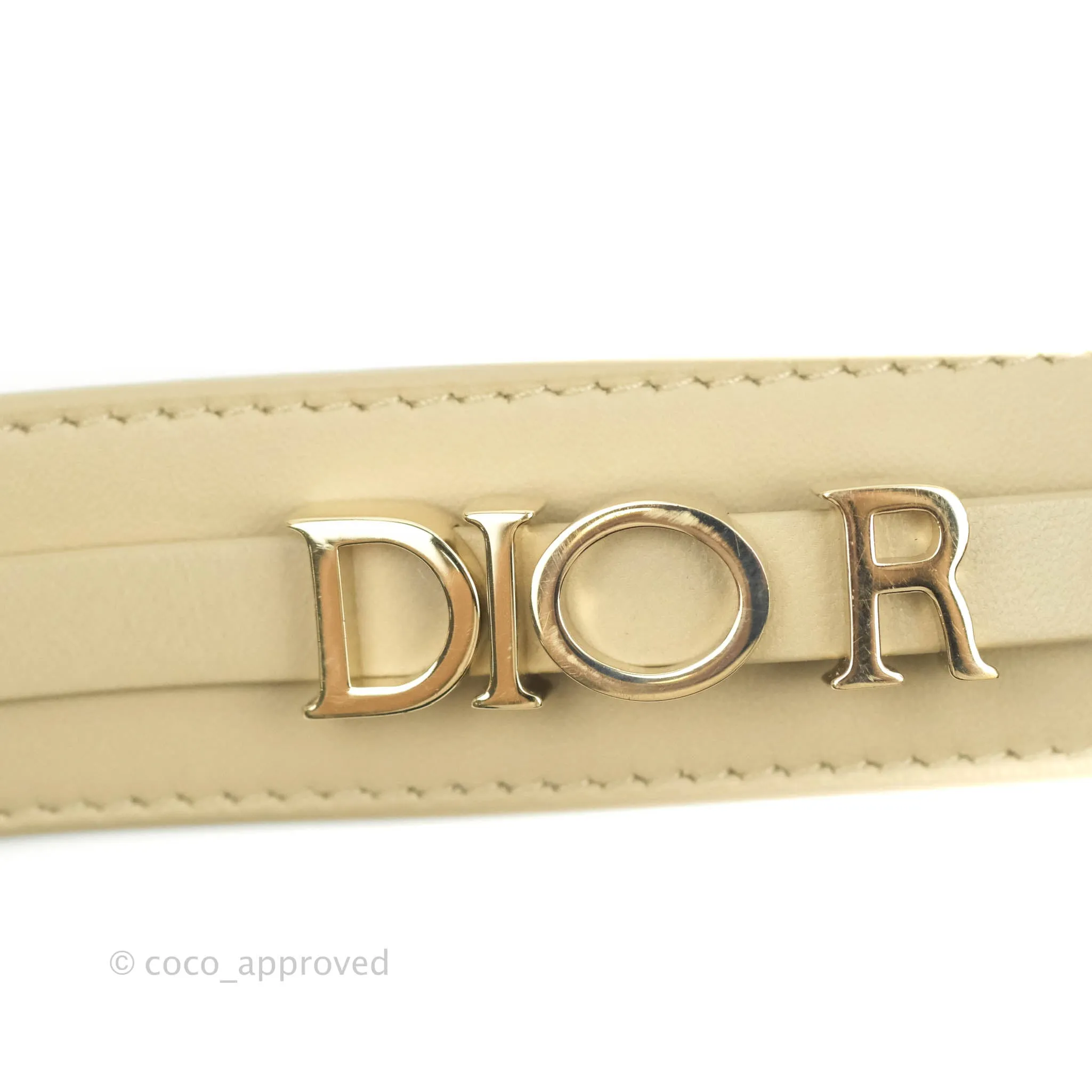 Christian Dior Lambskin My ABCDior Lady Dior Matte Beige Gold Hardware