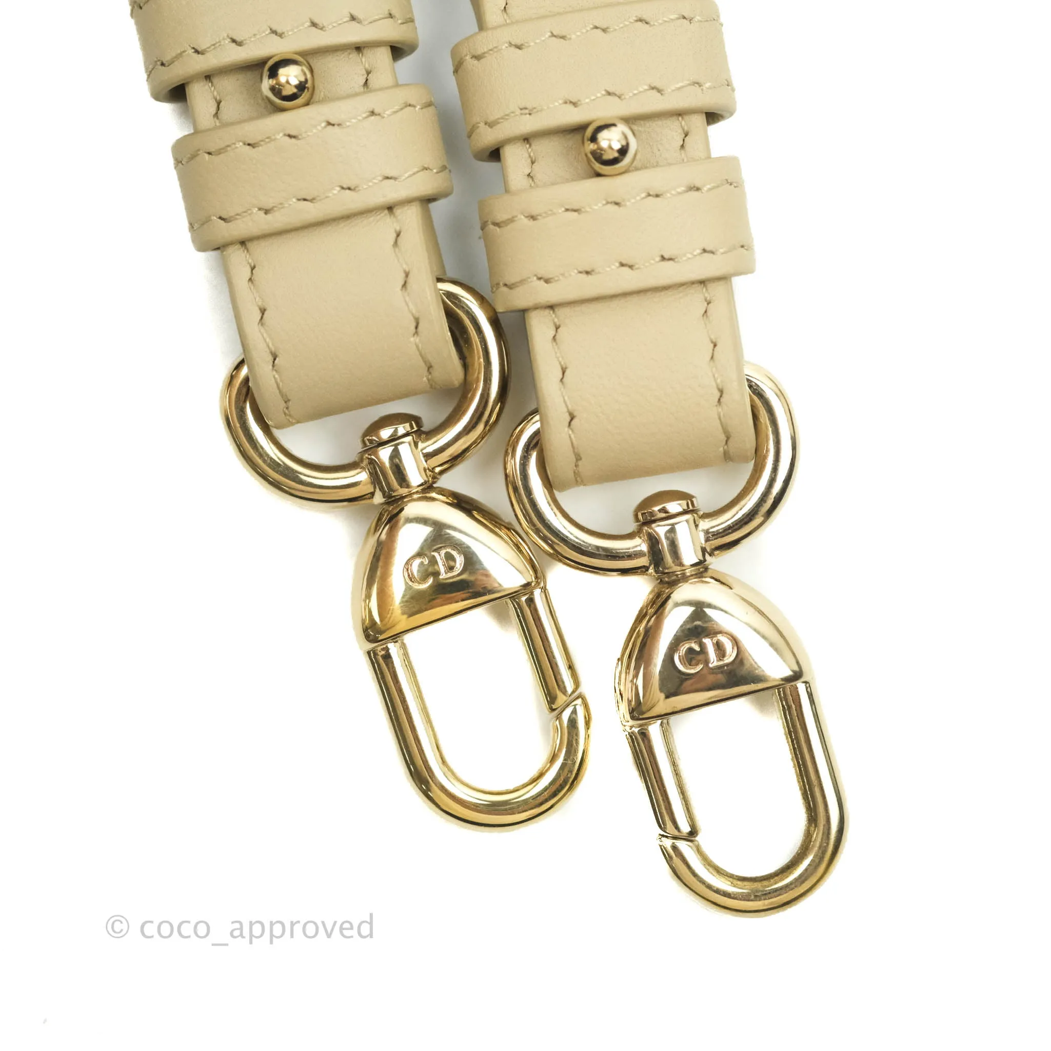 Christian Dior Lambskin My ABCDior Lady Dior Matte Beige Gold Hardware