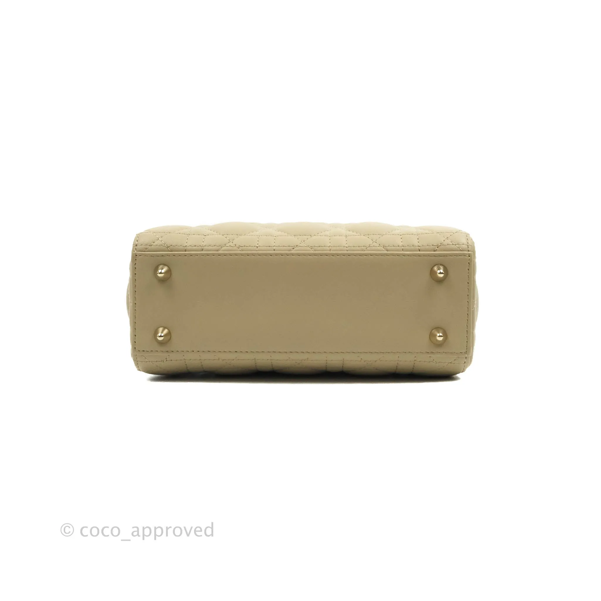 Christian Dior Lambskin My ABCDior Lady Dior Matte Beige Gold Hardware