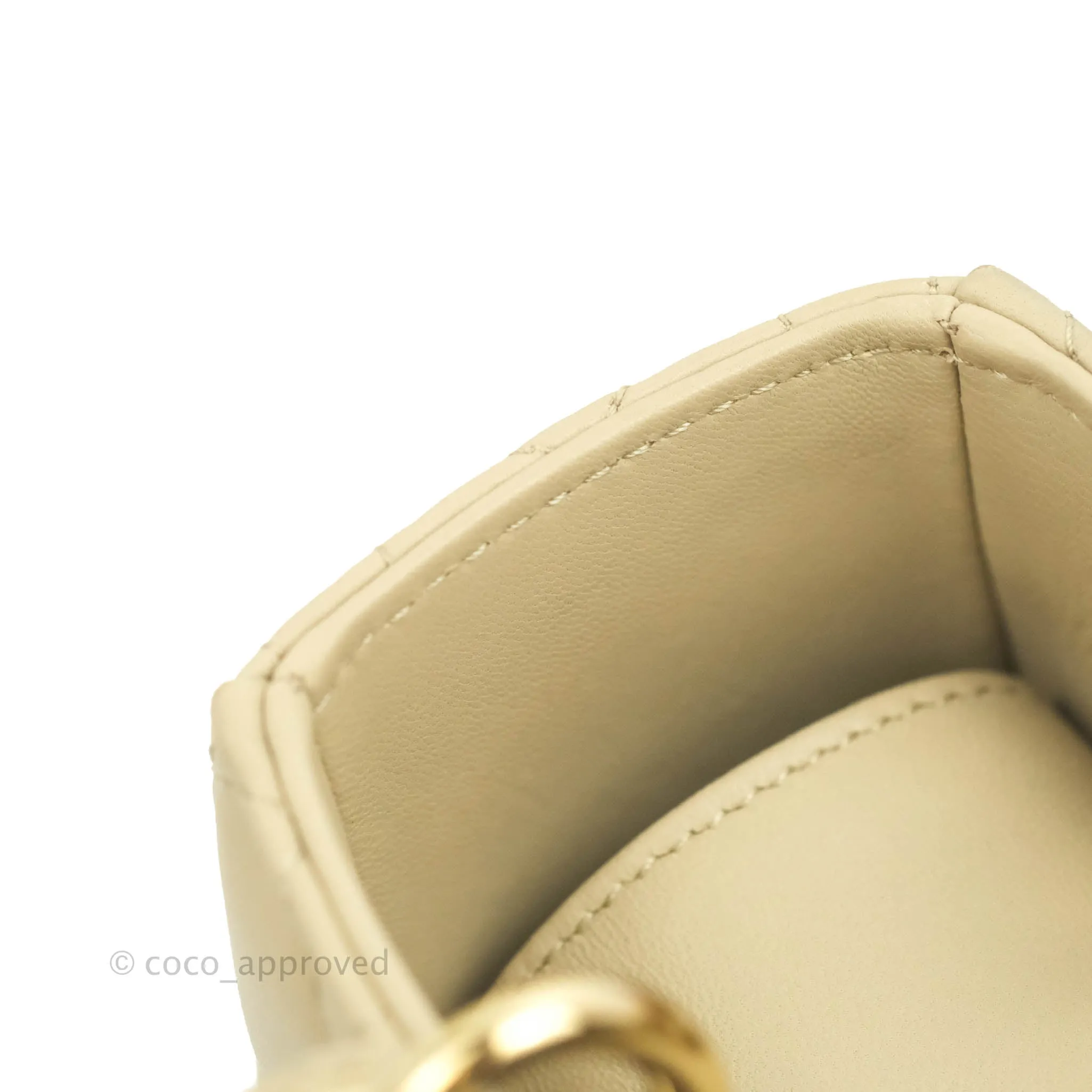 Christian Dior Lambskin My ABCDior Lady Dior Matte Beige Gold Hardware