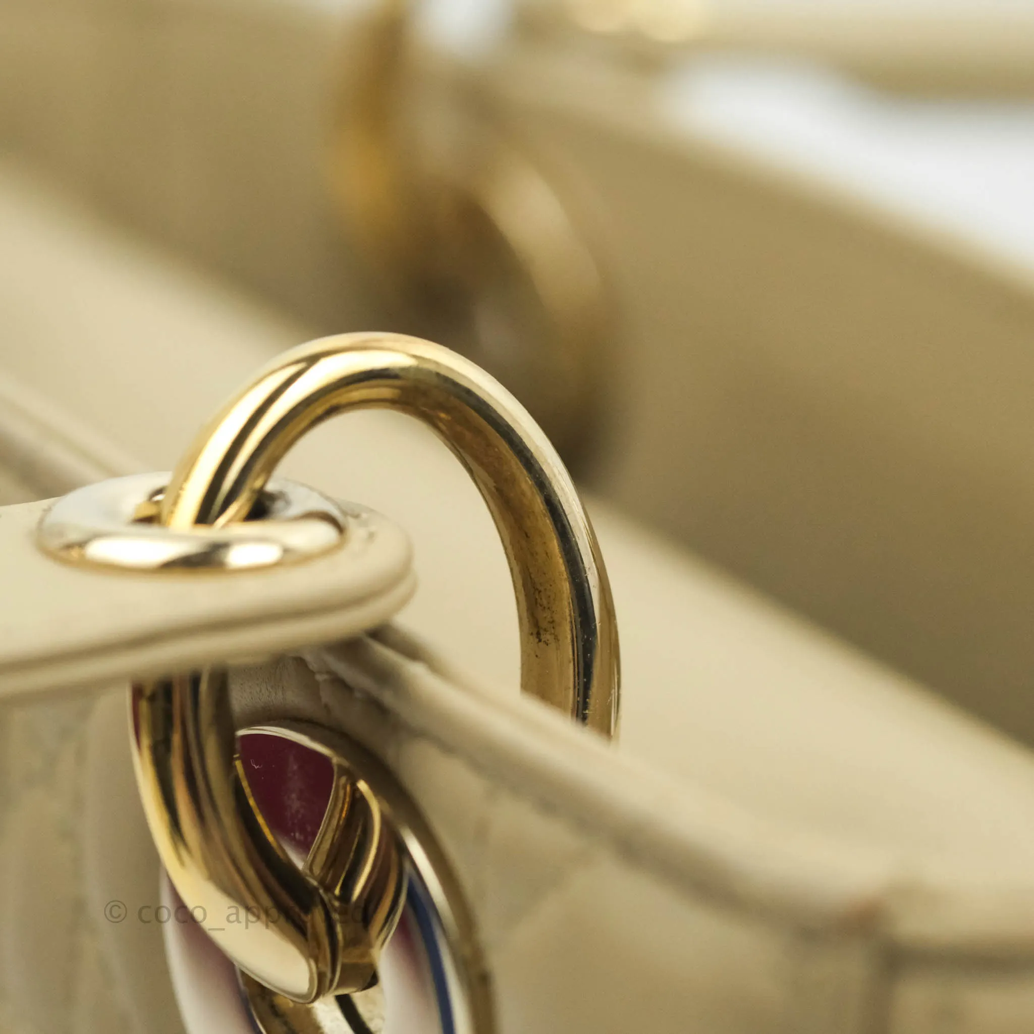 Christian Dior Lambskin My ABCDior Lady Dior Matte Beige Gold Hardware