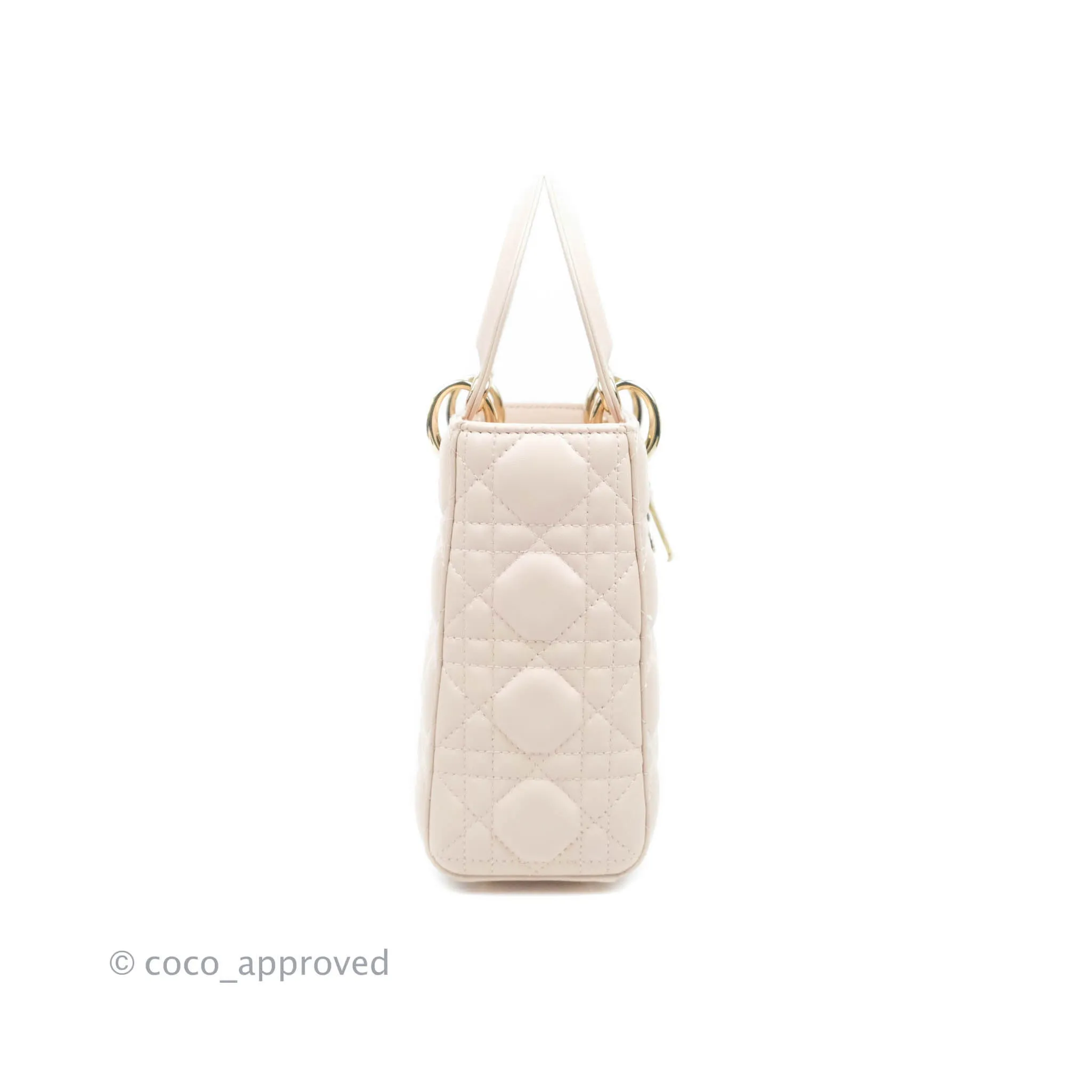 Christian Dior Lambskin My ABCDior Lady Dior Pale Pink Gold Hardware