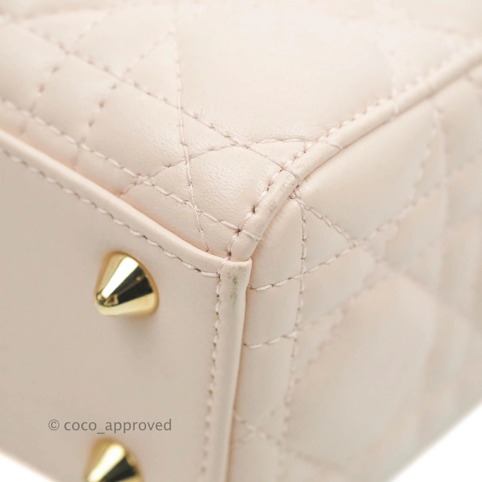 Christian Dior Lambskin My ABCDior Lady Dior Pale Pink Gold Hardware