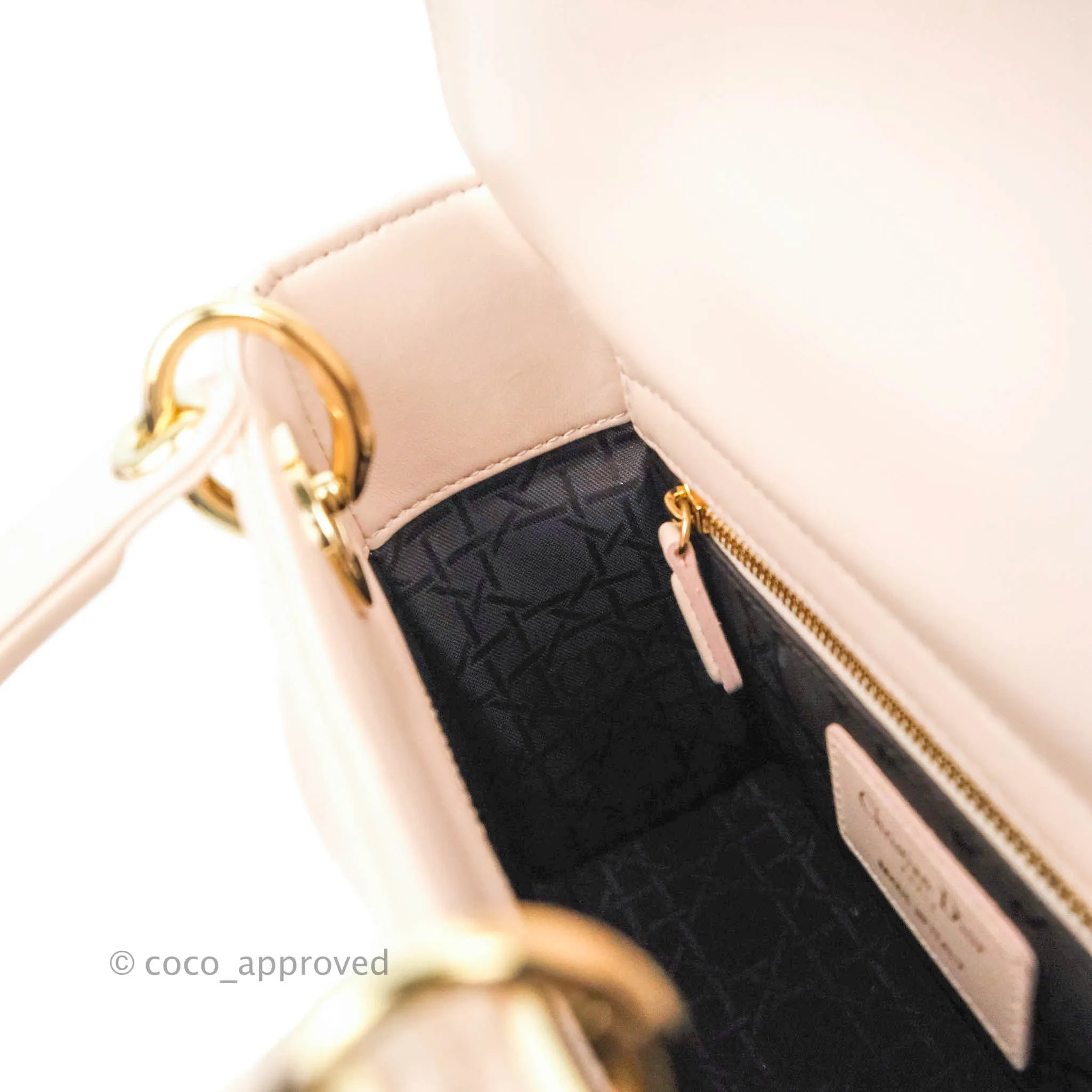 Christian Dior Lambskin My ABCDior Lady Dior Pale Pink Gold Hardware