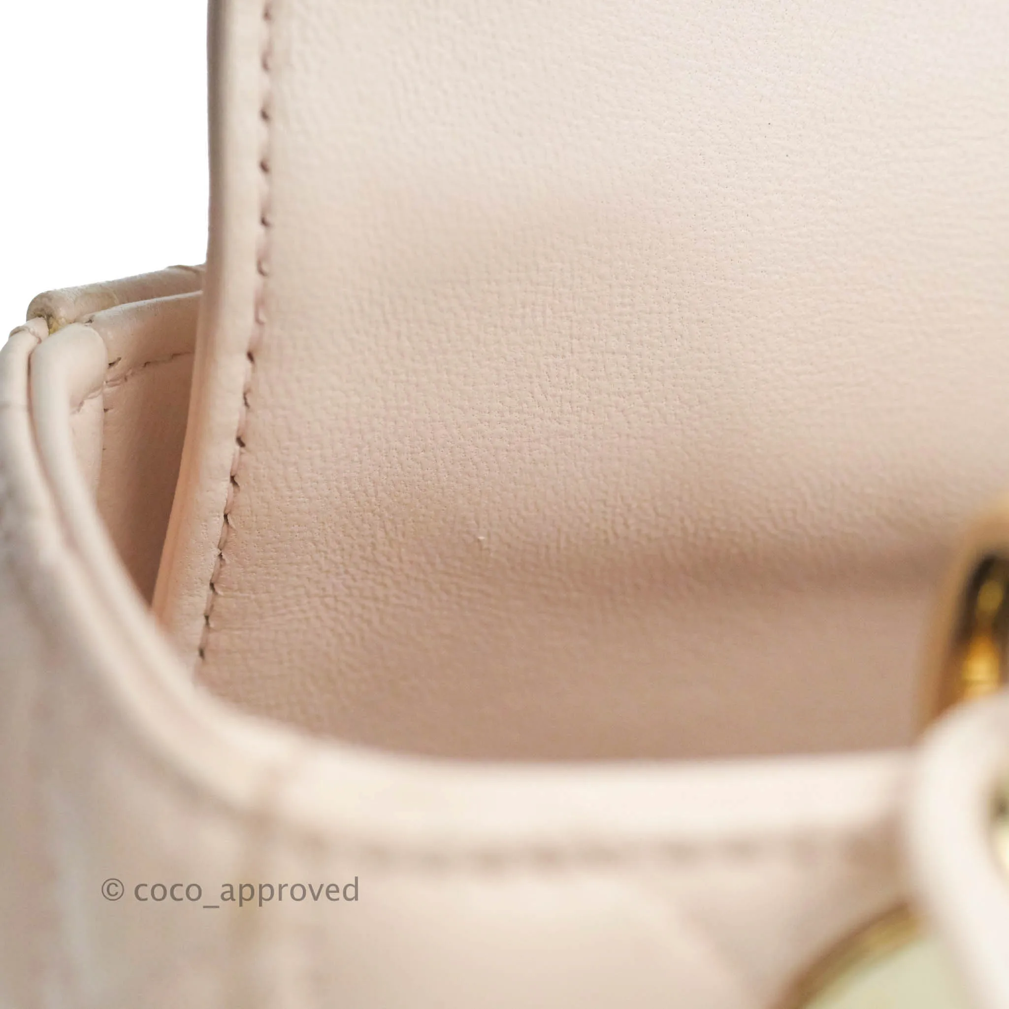 Christian Dior Lambskin My ABCDior Lady Dior Pale Pink Gold Hardware