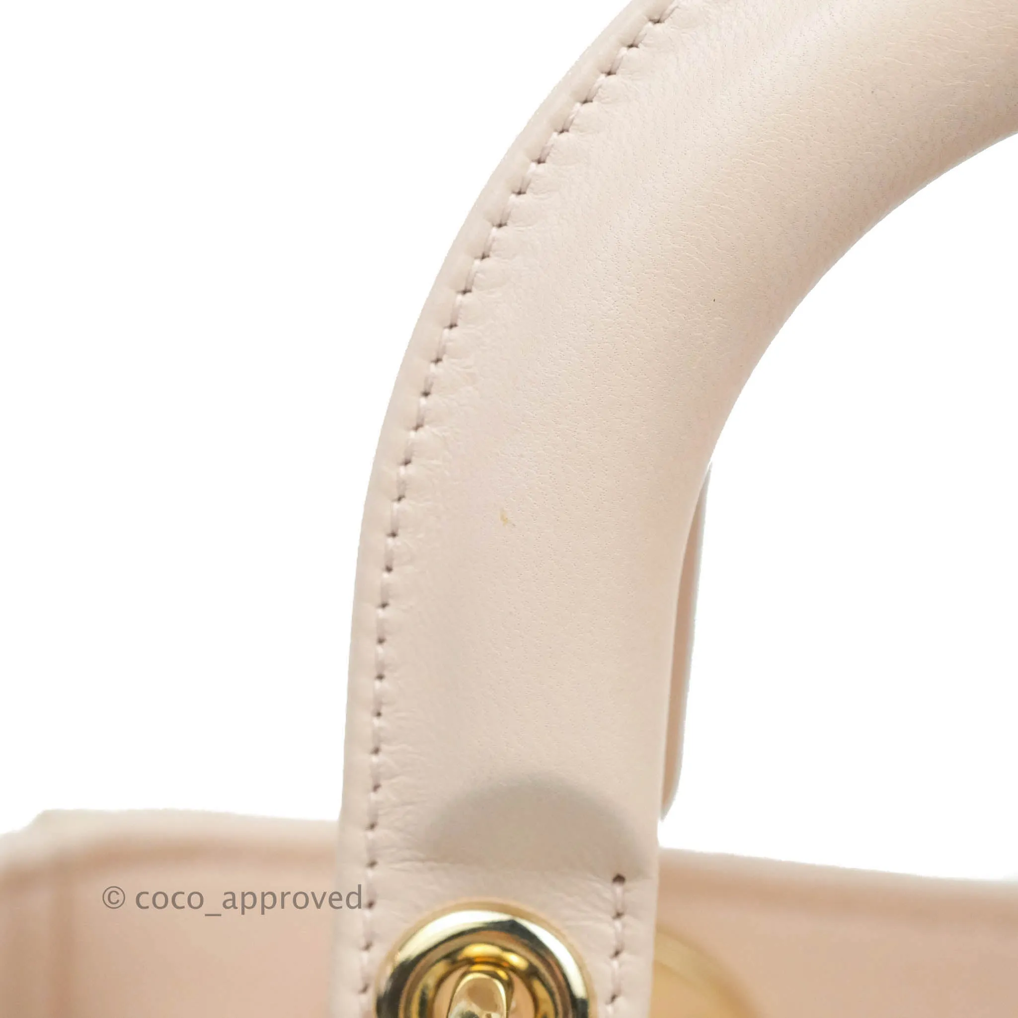 Christian Dior Lambskin My ABCDior Lady Dior Pale Pink Gold Hardware