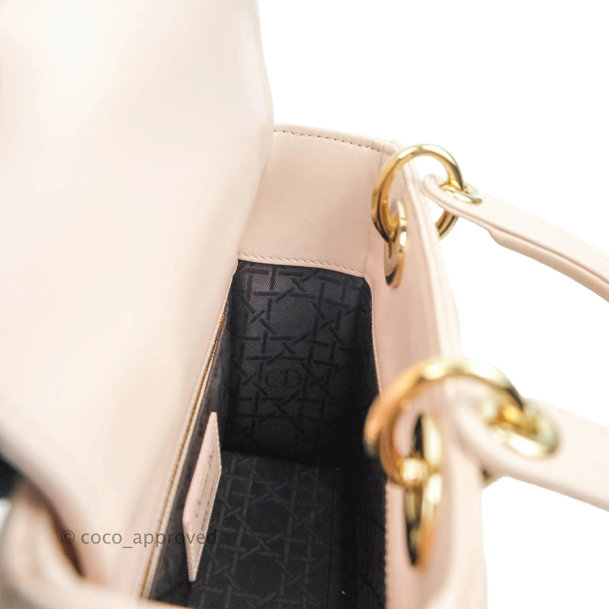 Christian Dior Lambskin My ABCDior Lady Dior Pale Pink Gold Hardware