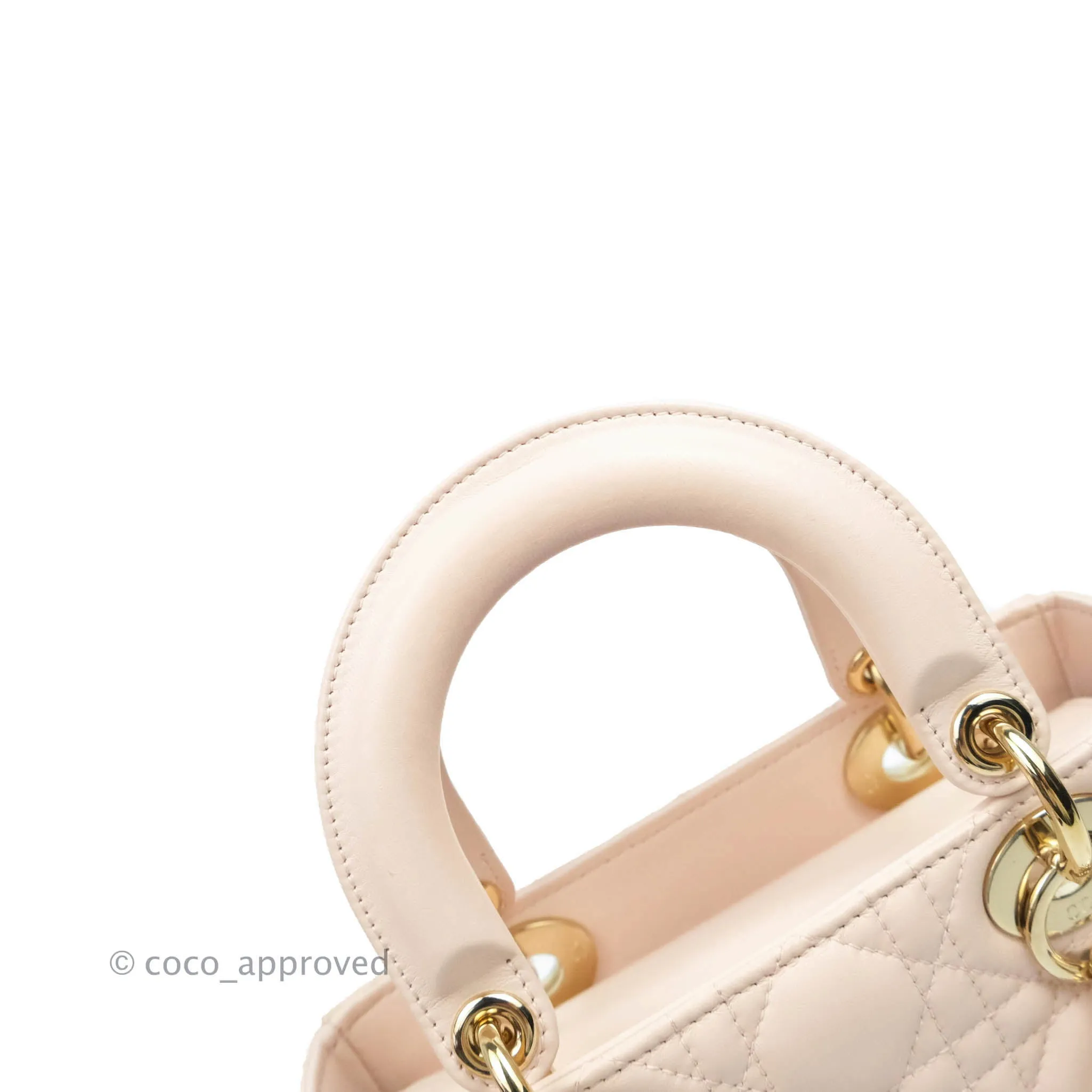 Christian Dior Lambskin My ABCDior Lady Dior Pale Pink Gold Hardware