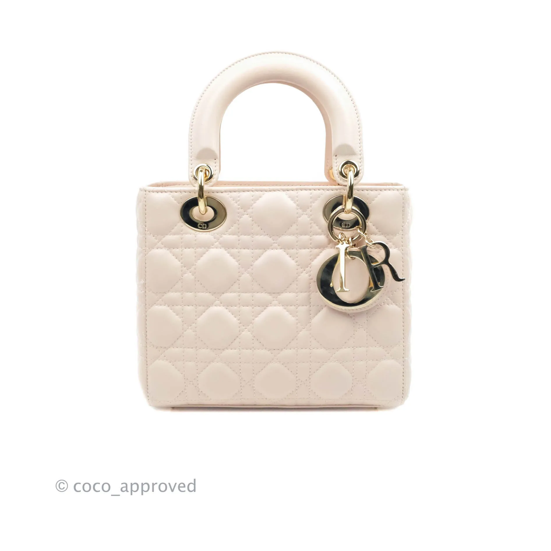 Christian Dior Lambskin My ABCDior Lady Dior Pale Pink Gold Hardware