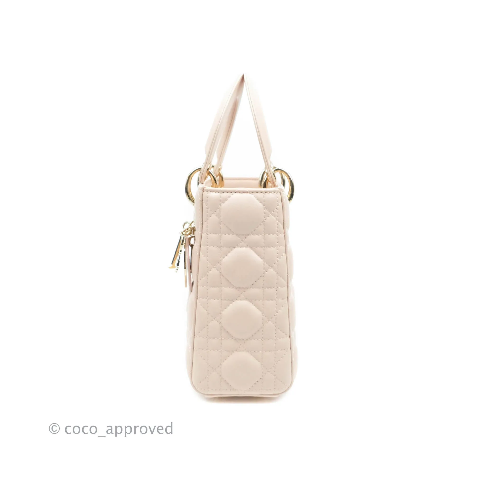 Christian Dior Lambskin My ABCDior Lady Dior Pale Pink Gold Hardware