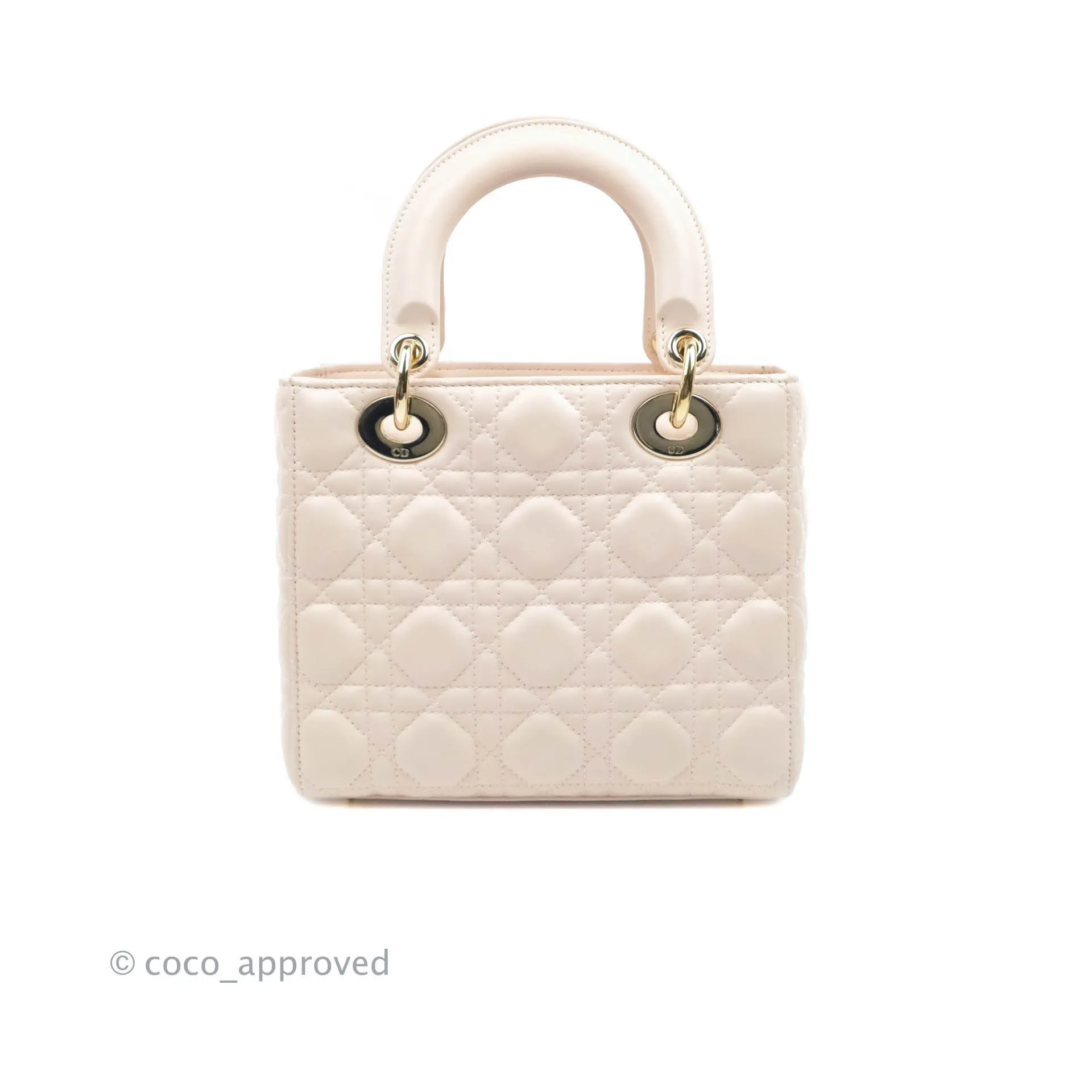 Christian Dior Lambskin My ABCDior Lady Dior Pale Pink Gold Hardware