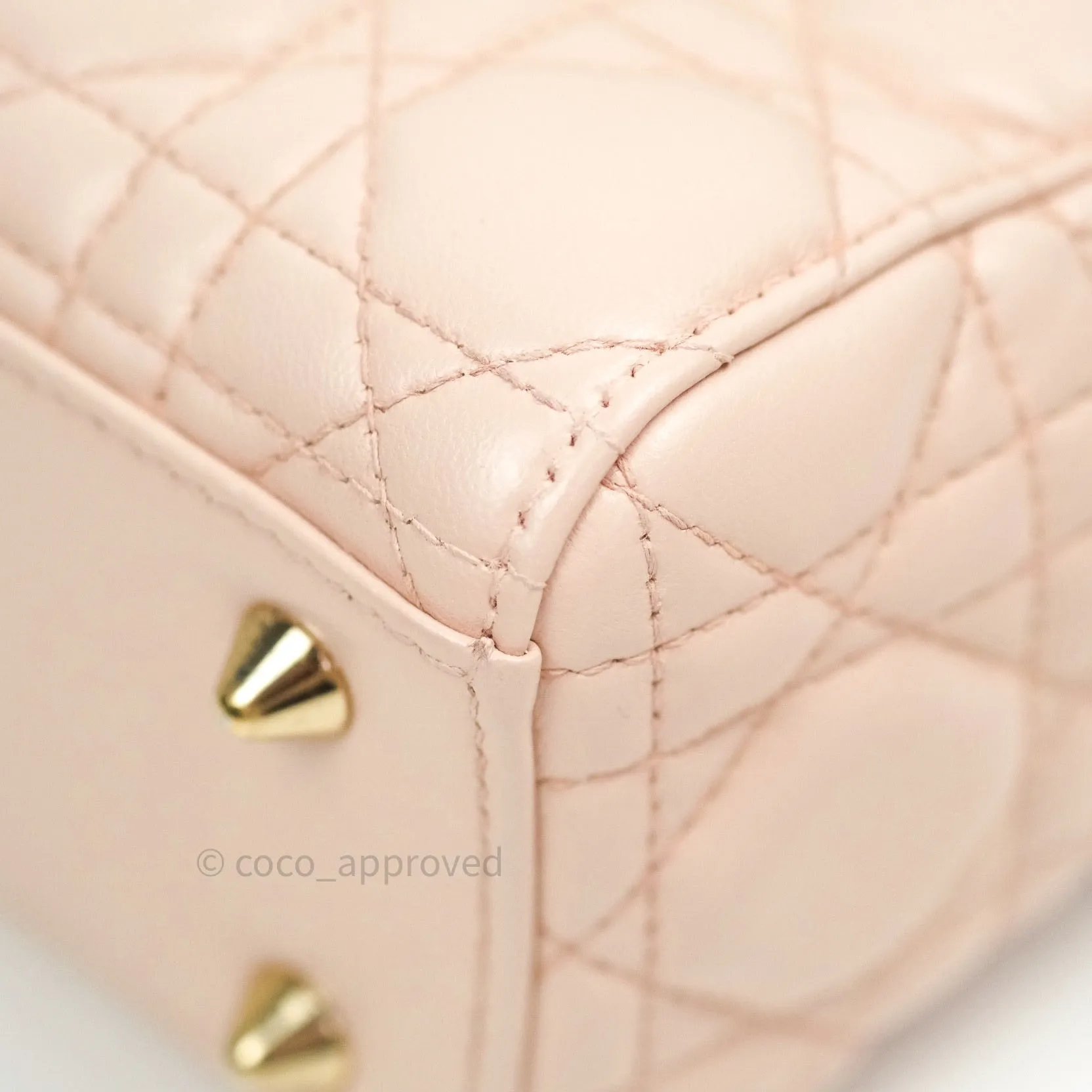 Christian Dior Lambskin My ABCDior Lady Dior Pink Gold Hardware