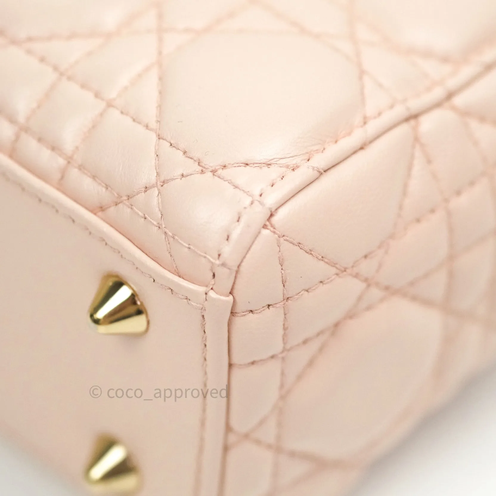 Christian Dior Lambskin My ABCDior Lady Dior Pink Gold Hardware