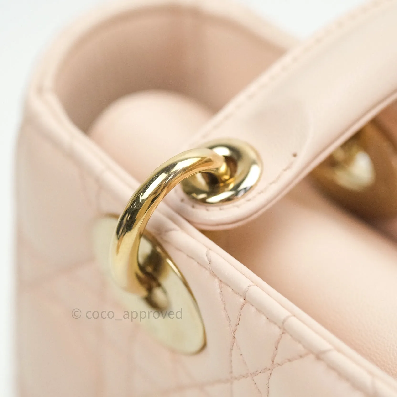 Christian Dior Lambskin My ABCDior Lady Dior Pink Gold Hardware