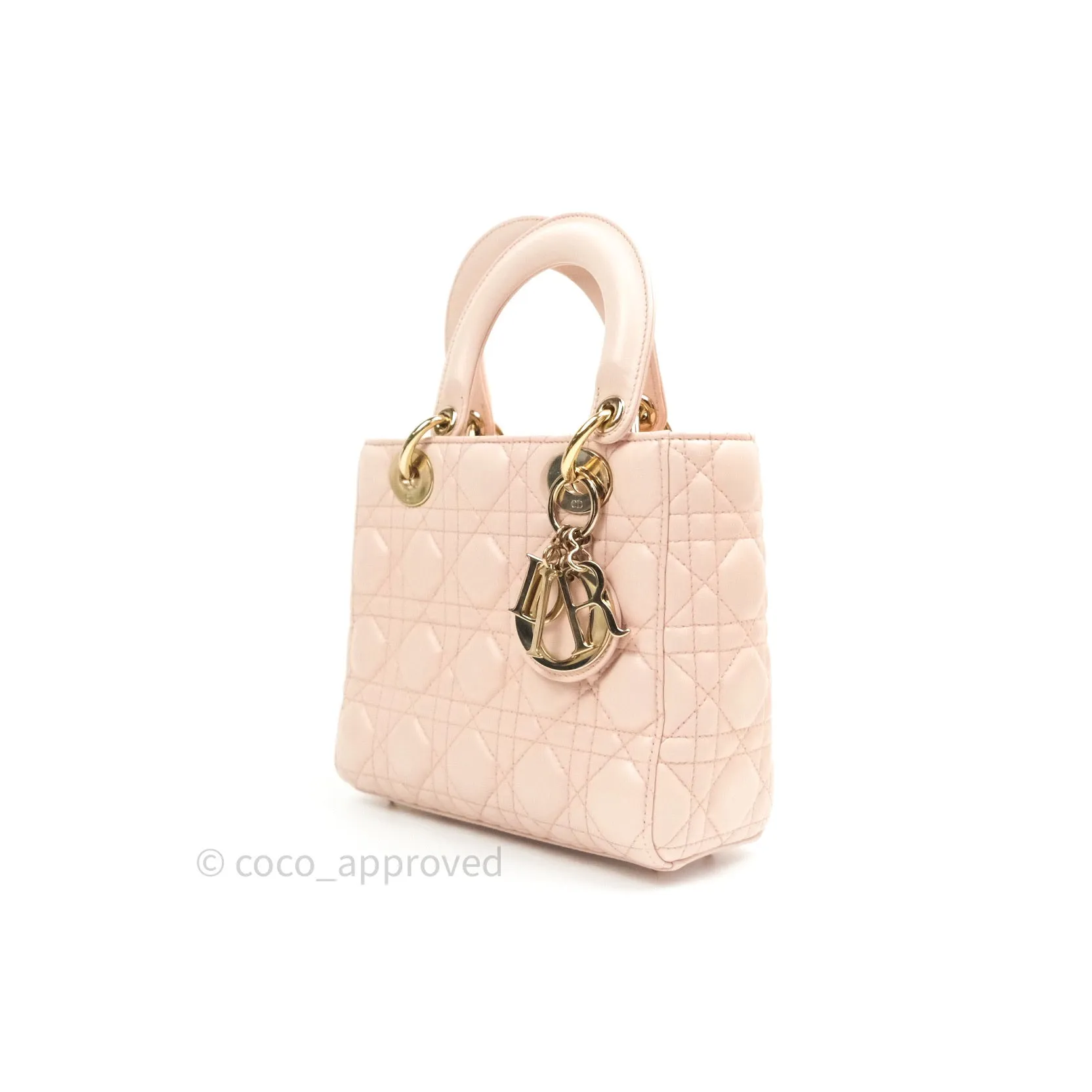 Christian Dior Lambskin My ABCDior Lady Dior Pink Gold Hardware