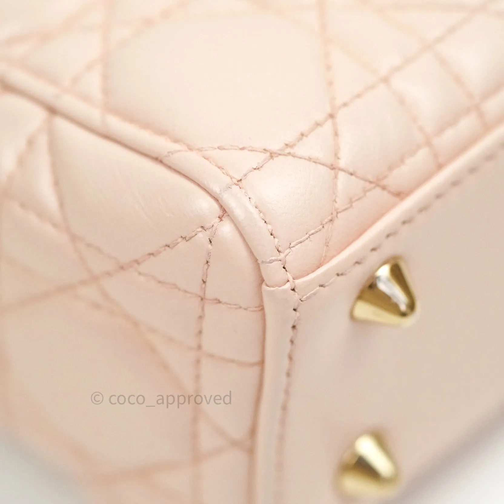 Christian Dior Lambskin My ABCDior Lady Dior Pink Gold Hardware