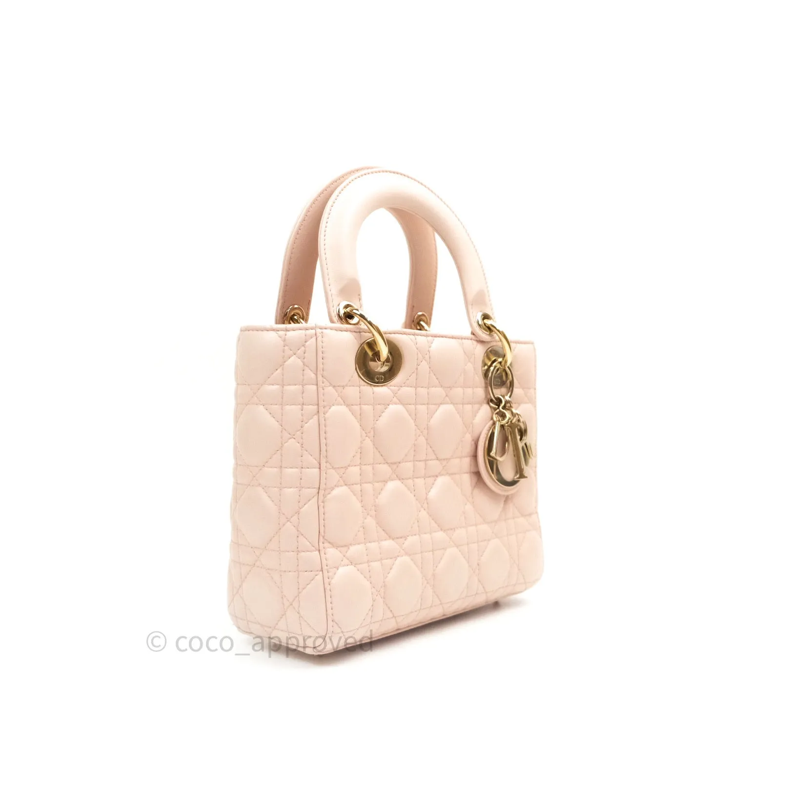 Christian Dior Lambskin My ABCDior Lady Dior Pink Gold Hardware