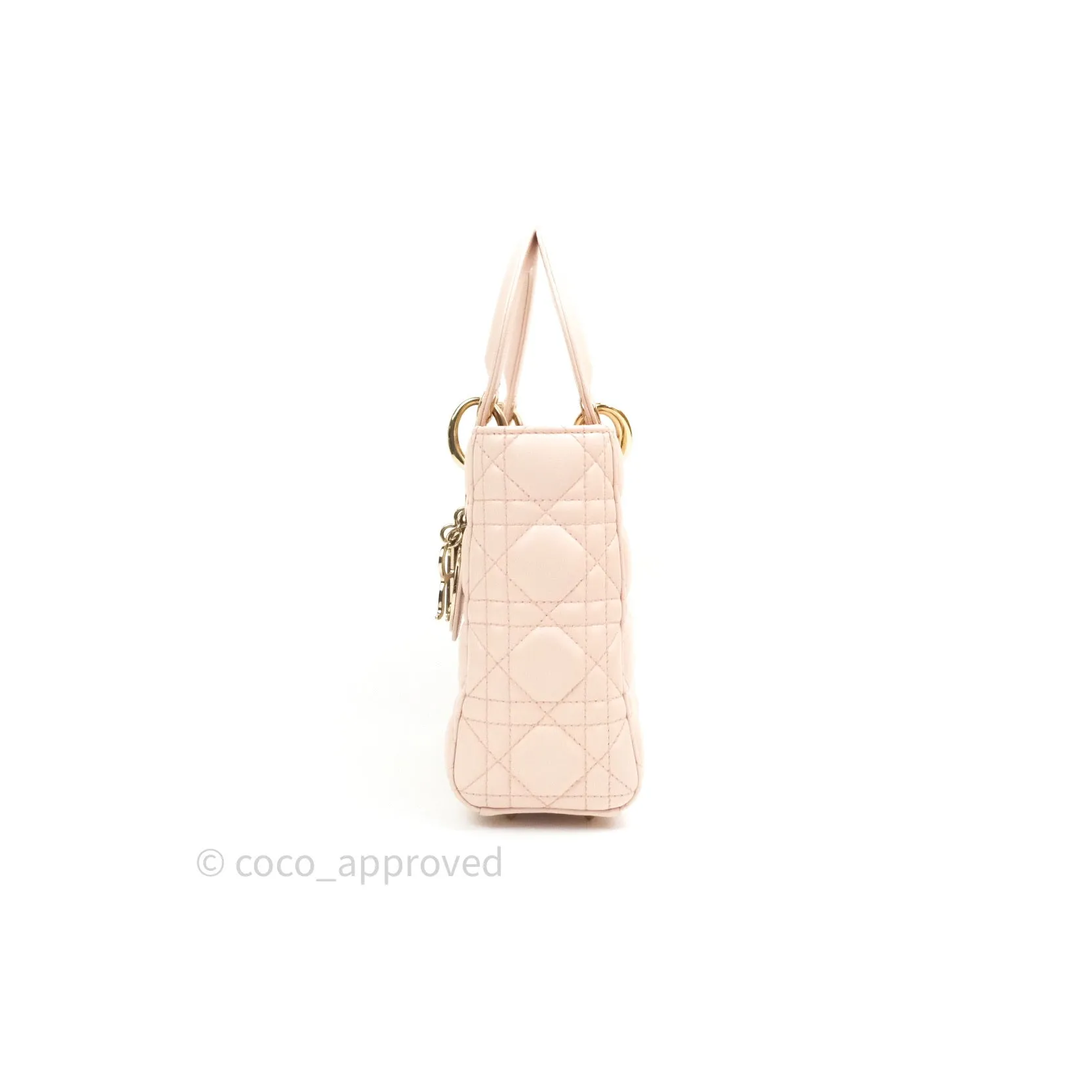 Christian Dior Lambskin My ABCDior Lady Dior Pink Gold Hardware