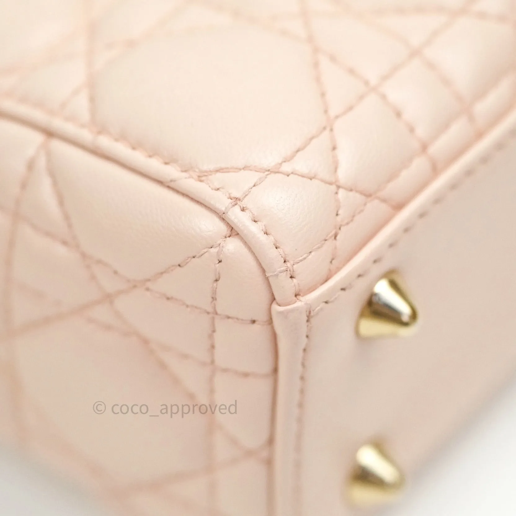 Christian Dior Lambskin My ABCDior Lady Dior Pink Gold Hardware