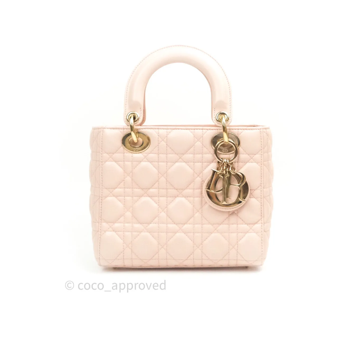 Christian Dior Lambskin My ABCDior Lady Dior Pink Gold Hardware