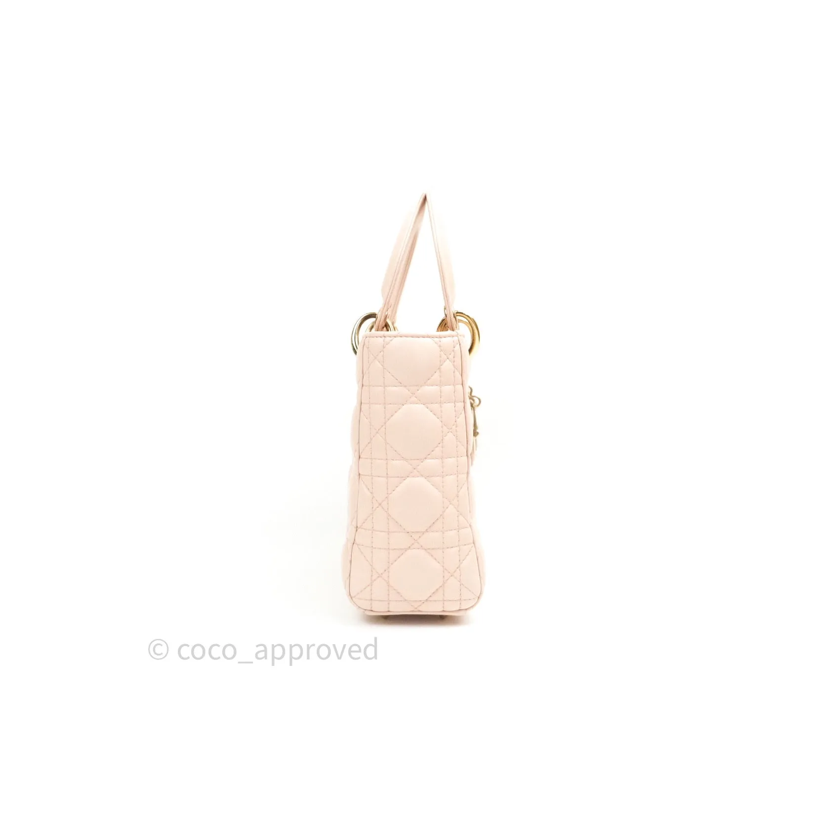 Christian Dior Lambskin My ABCDior Lady Dior Pink Gold Hardware