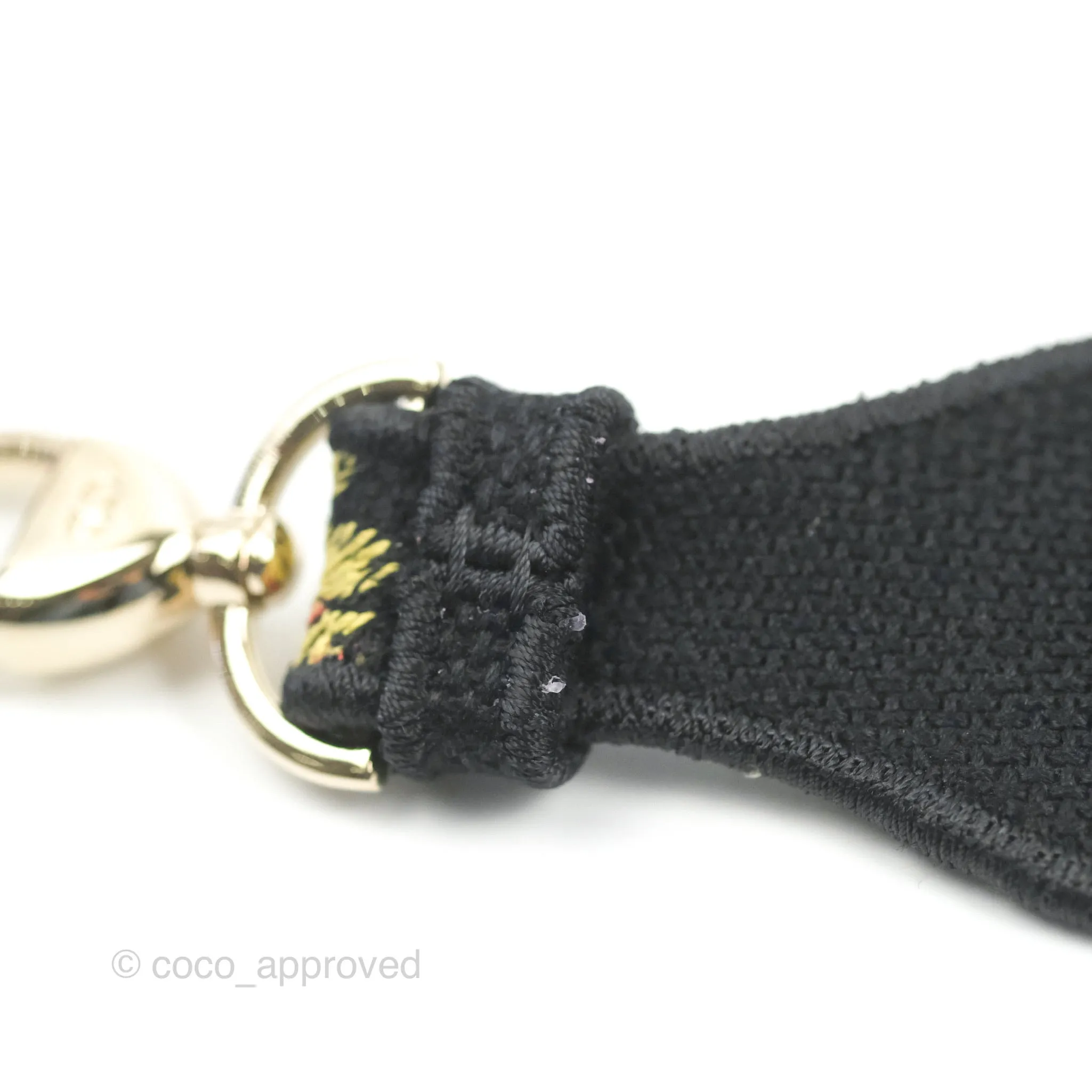Christian Dior Medium Lady D-Lite Bag Black Dior Jardin Botanique Embroidery