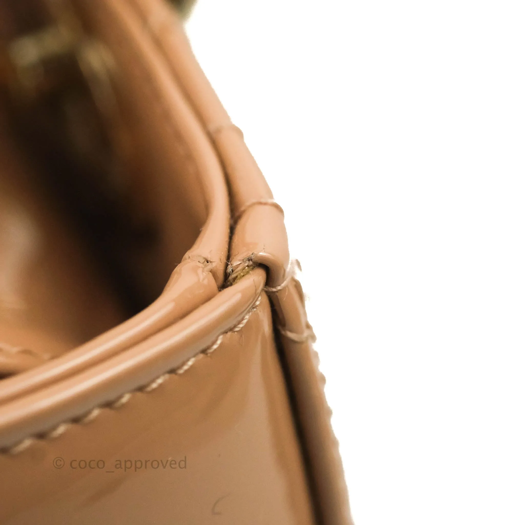 Christian Dior Medium Lady Dior Blush Patent Gold Hardware