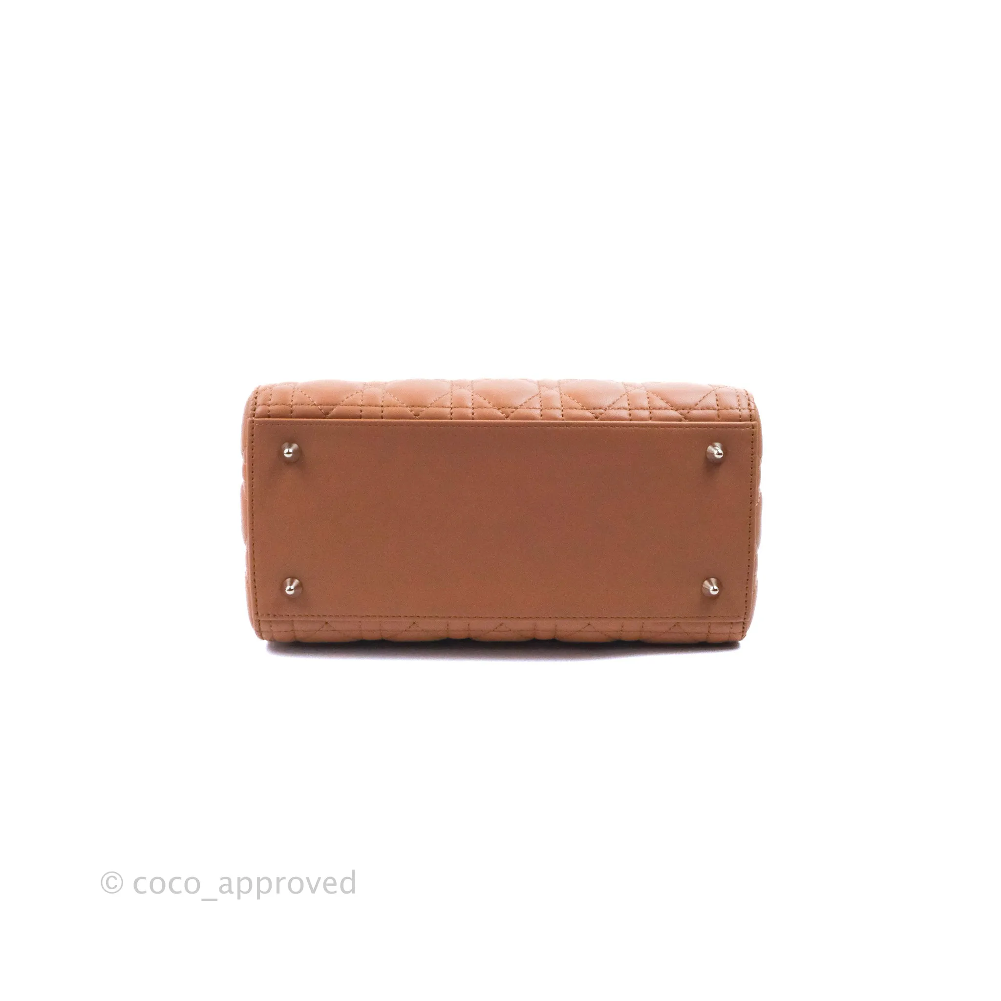 Christian Dior Medium Lady Dior Caramel Lambskin Gold Hardware