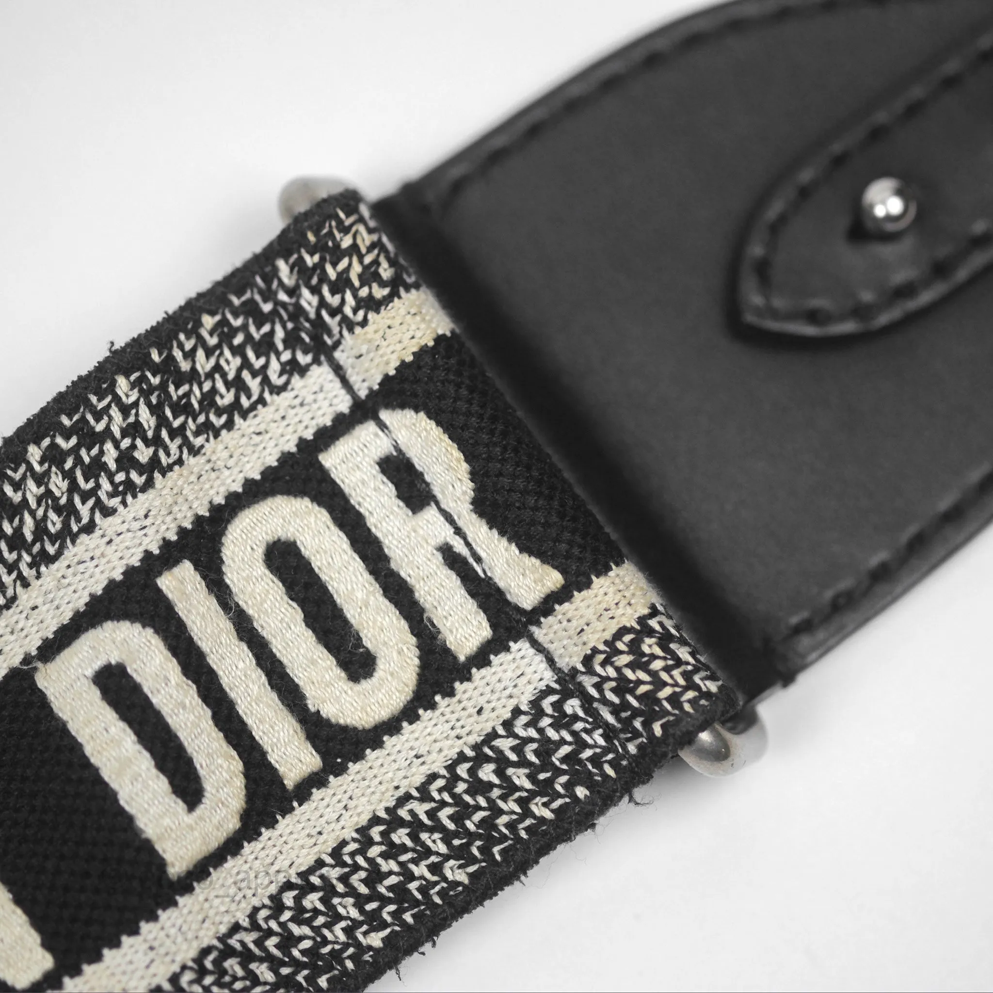 Christian Dior Medium Lady Dior Checkered Black/ White Calfskin